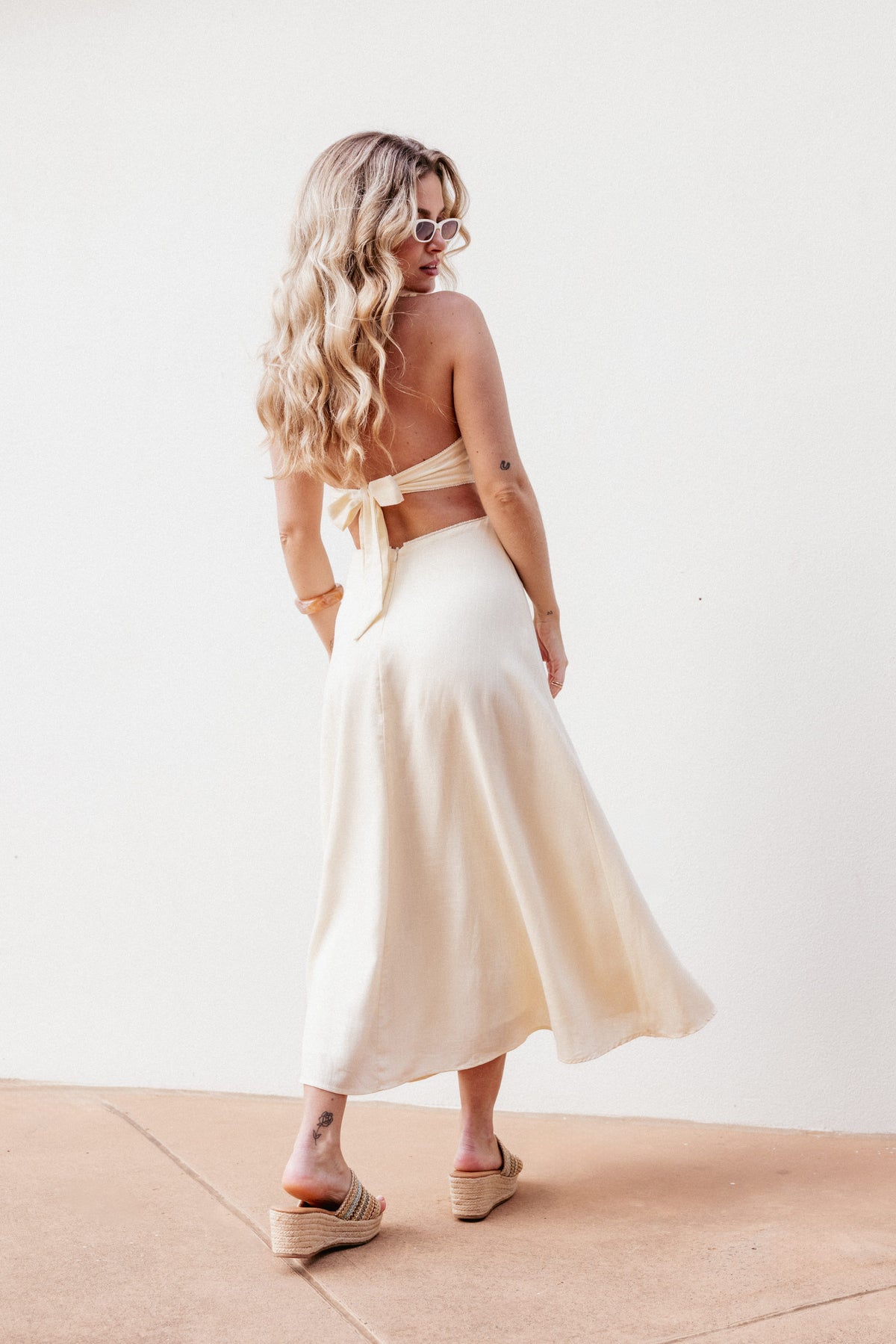 Mirielle Midi Dress in Yellow – view 1 of 9