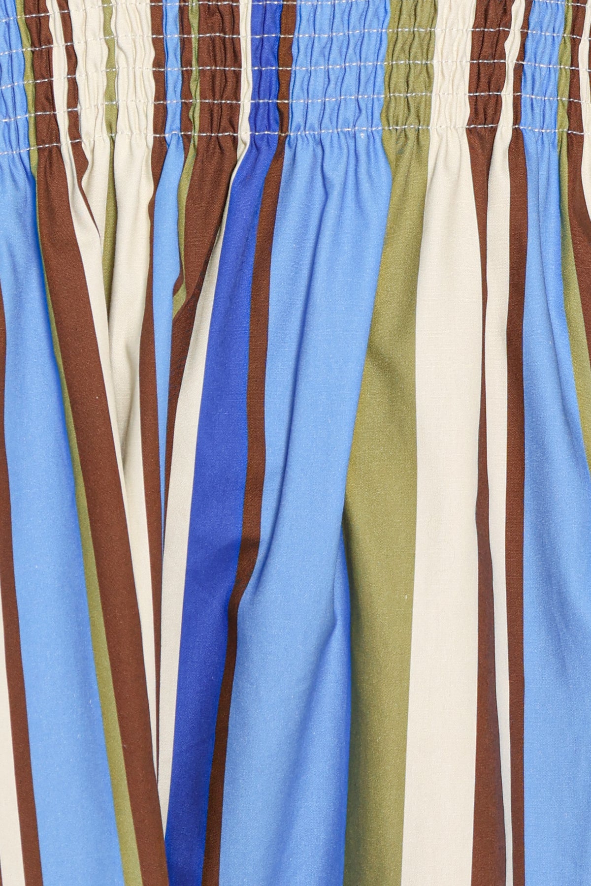 Nella Strapless Maxi Dress in Blue/Khaki Stripe – view 6 of 6