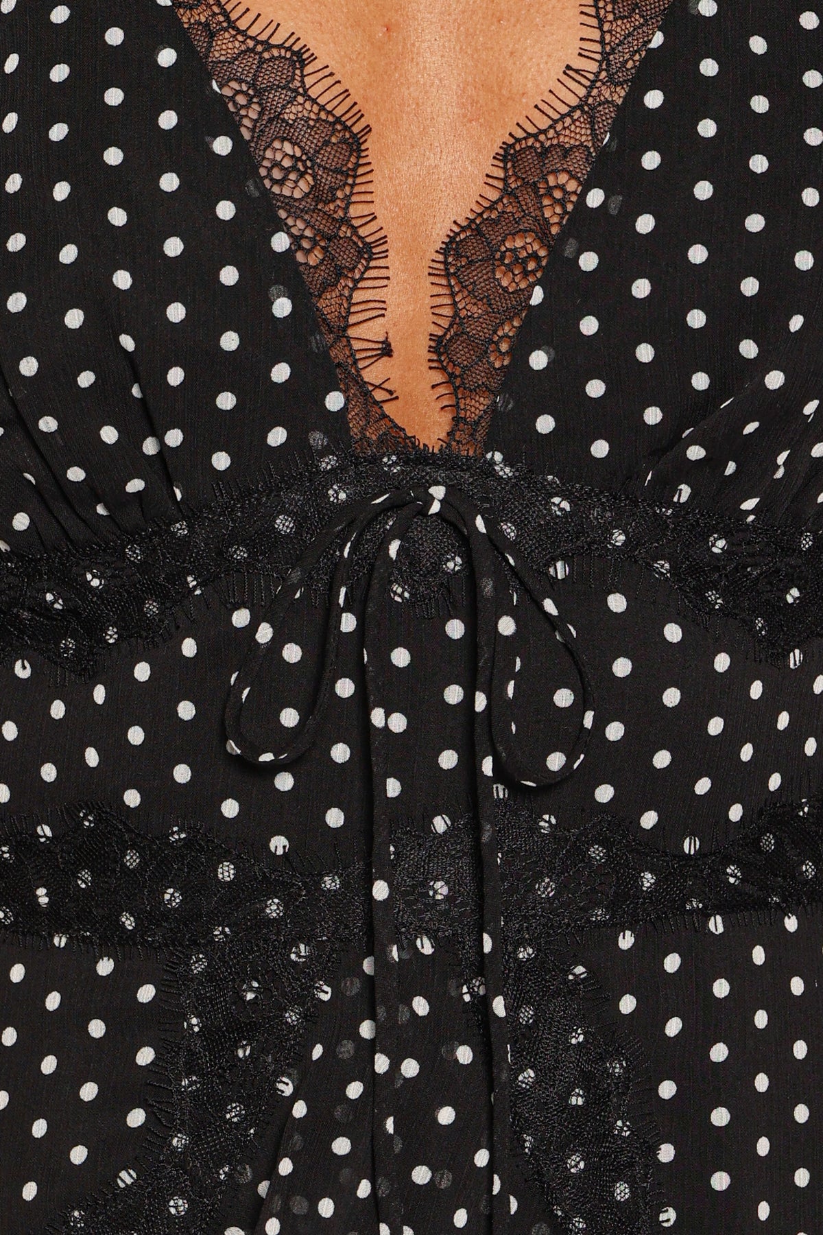 Saint Mini Dress in Black Polka Dot – view 7 of 8