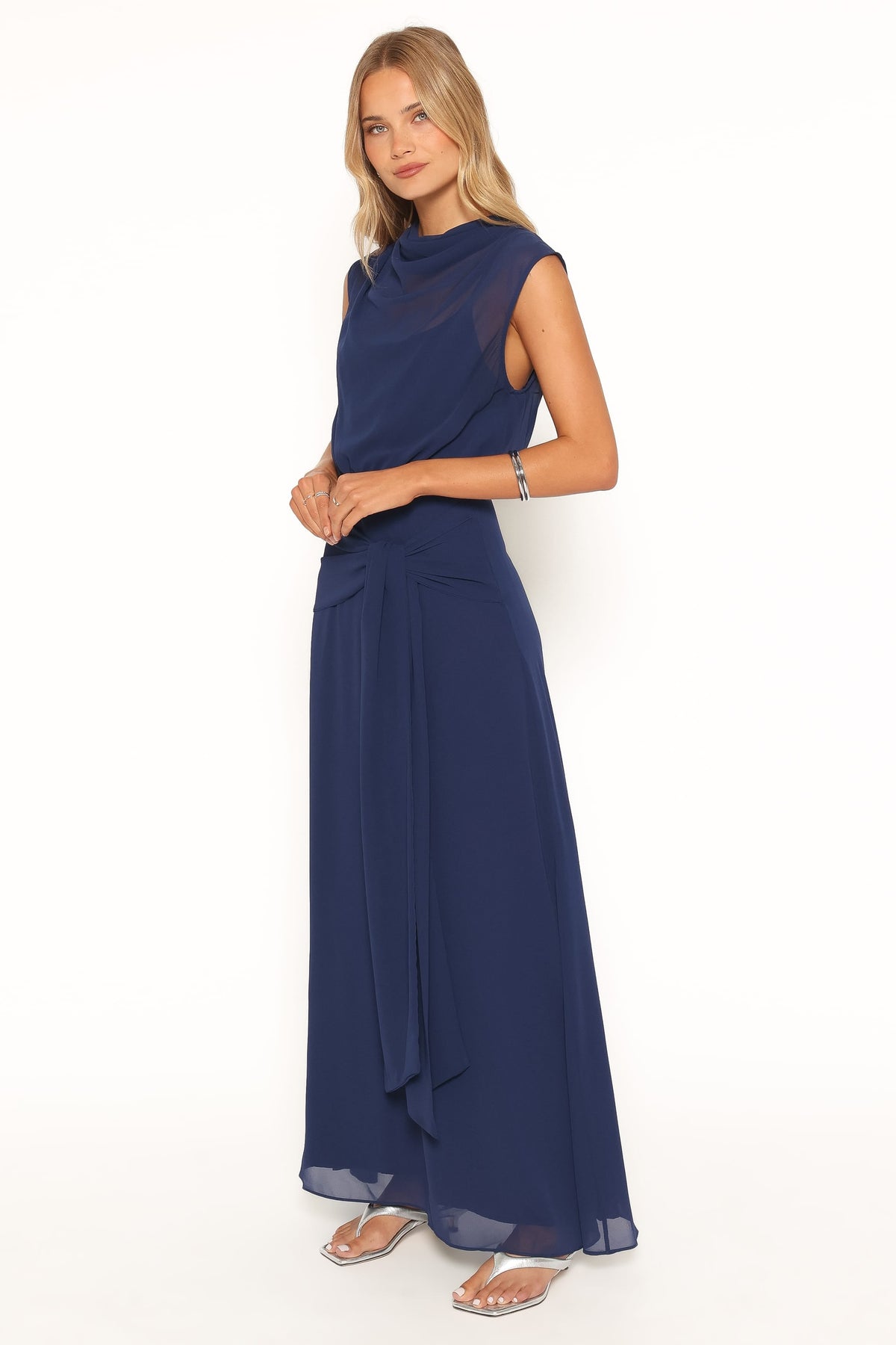 Sakura Midi Dress in Navy – view 3 of 5