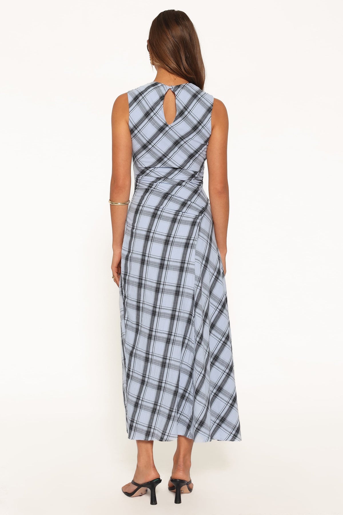 West Midi Dress in Icy Blue Plaid – view 4 of 5