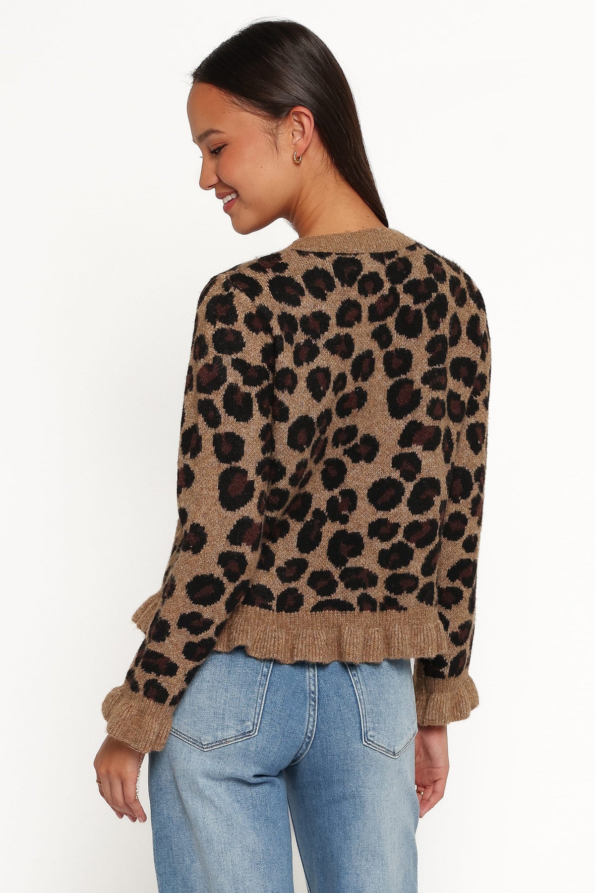 Asha Cardigan in Brown Leopard – view 4 of 7