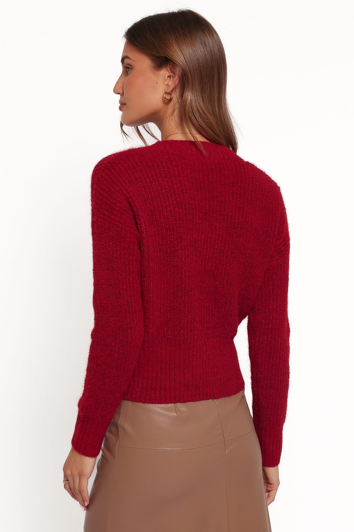 Captivate Knit Sweater in Red – view 4 of 5