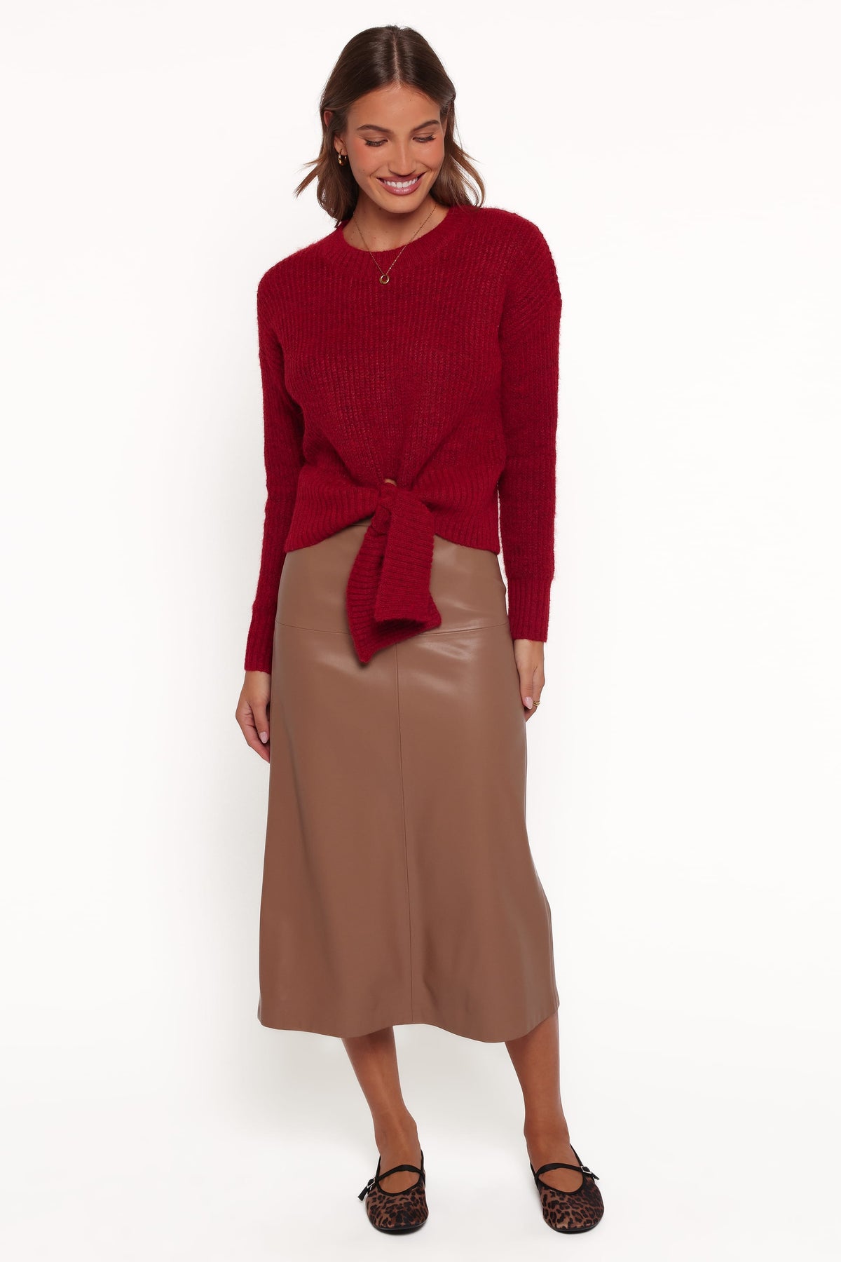 Captivate Knit Sweater in Red – view 2 of 5