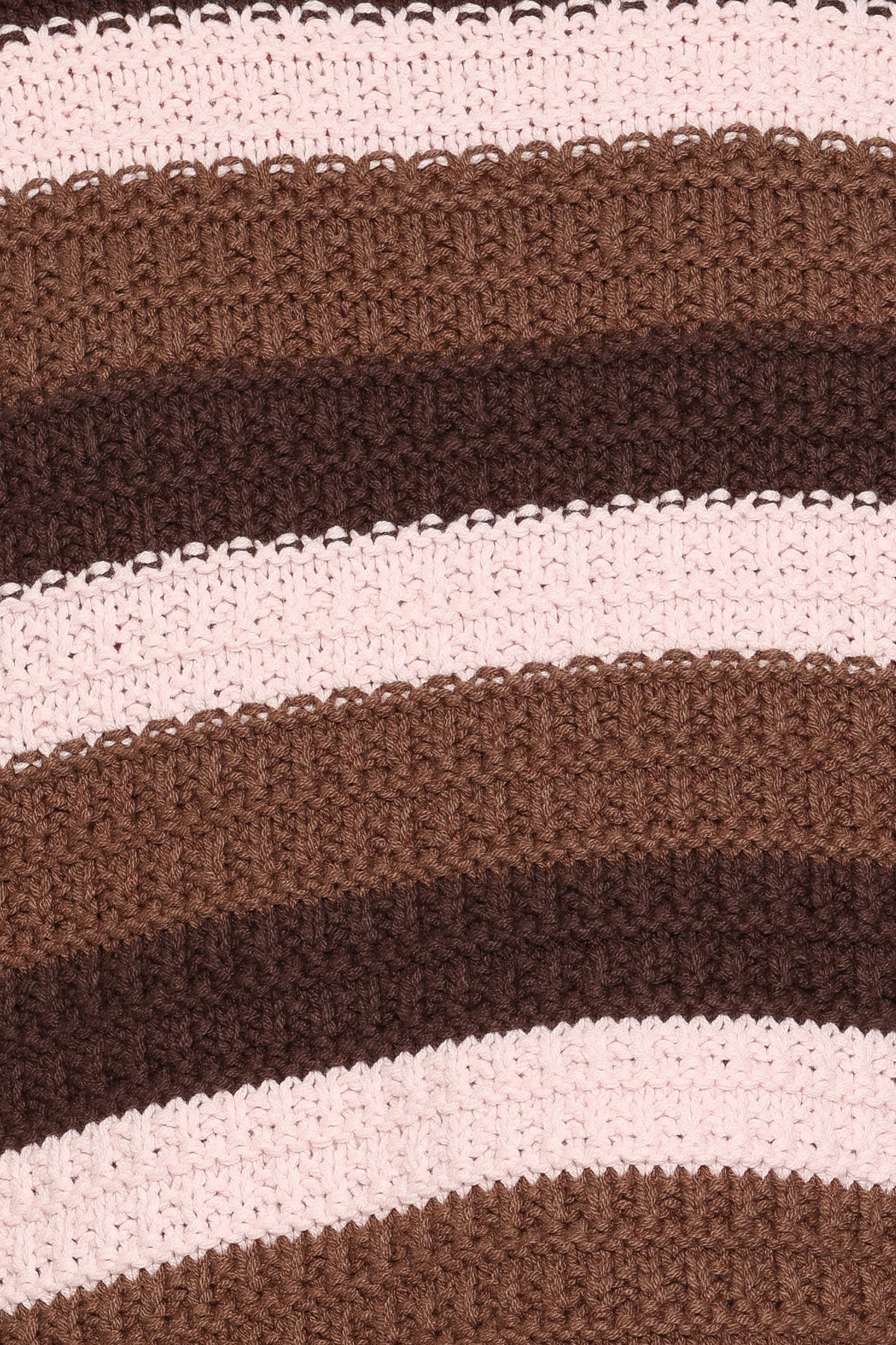 Kadie Textured Knit Sweater in Chocolate Pink Stripe – view 6 of 6