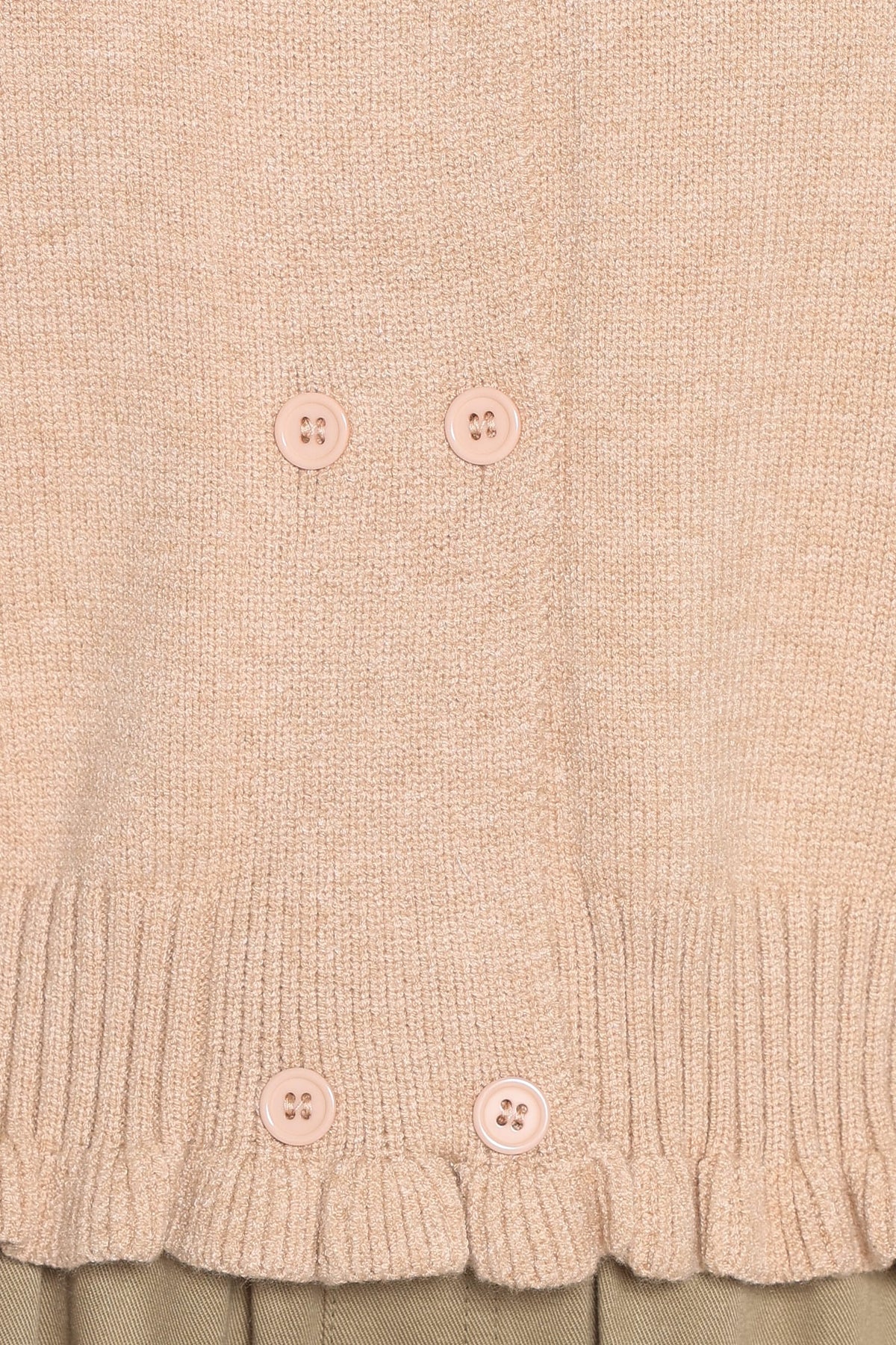 Marjorie Frill Cardigan in Beige – view 5 of 5