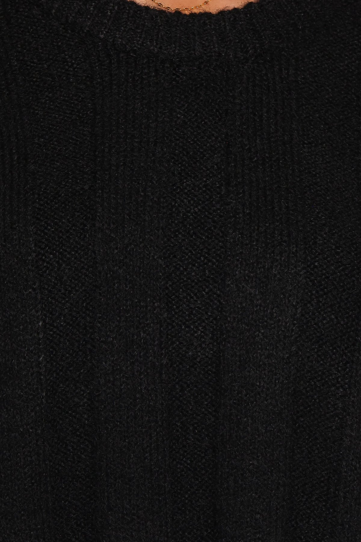 Mayven Boxy Wide Rib Sweater in Black – view 6 of 6