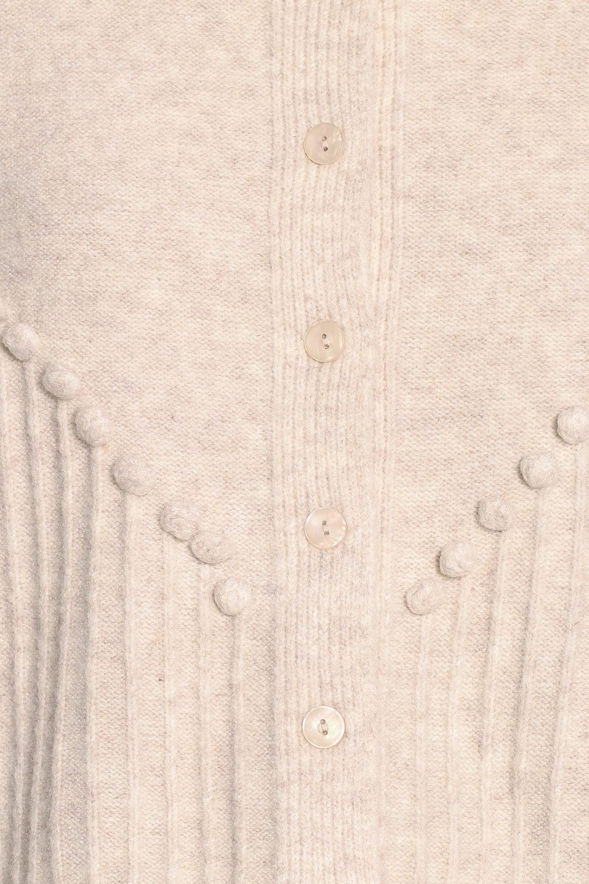 Tiziana Bobble Cardigan in Oatmeal – view 7 of 14