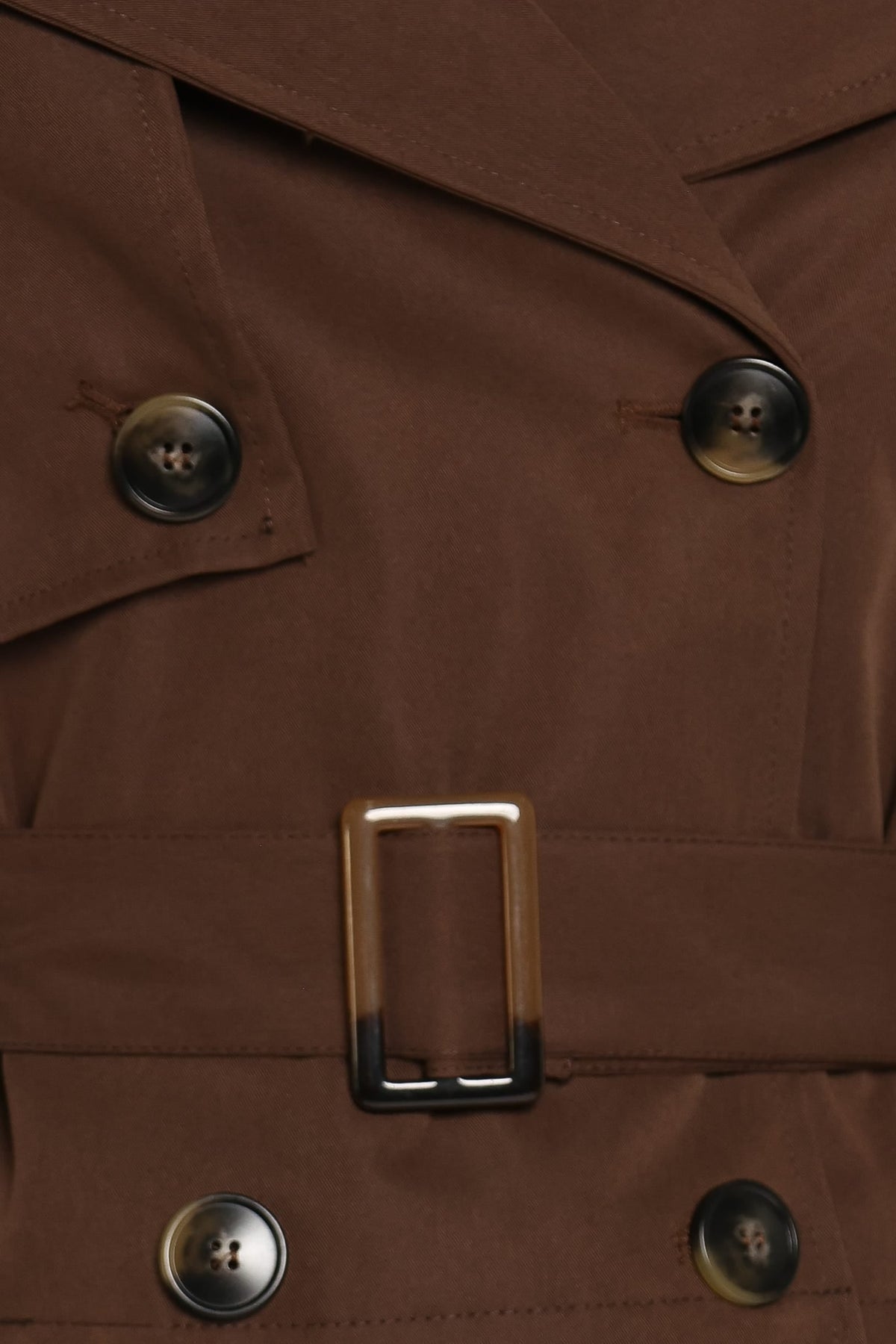 Charlie Cropped Trench Coat in Dark Brown – view 7 of 7