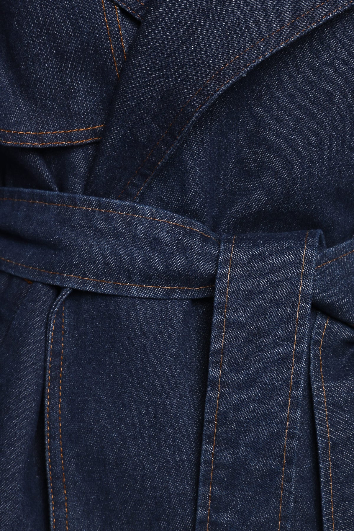Miranda Cropped Denim Trench in Indigo Wash – view 7 of 7