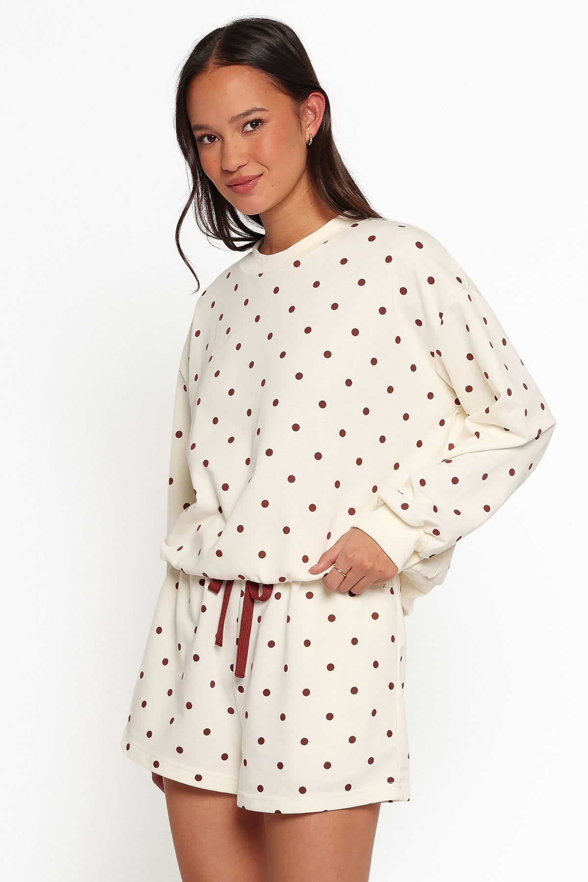 Novie Sweatshirt in Brown Polka Dot – view 4 of 8