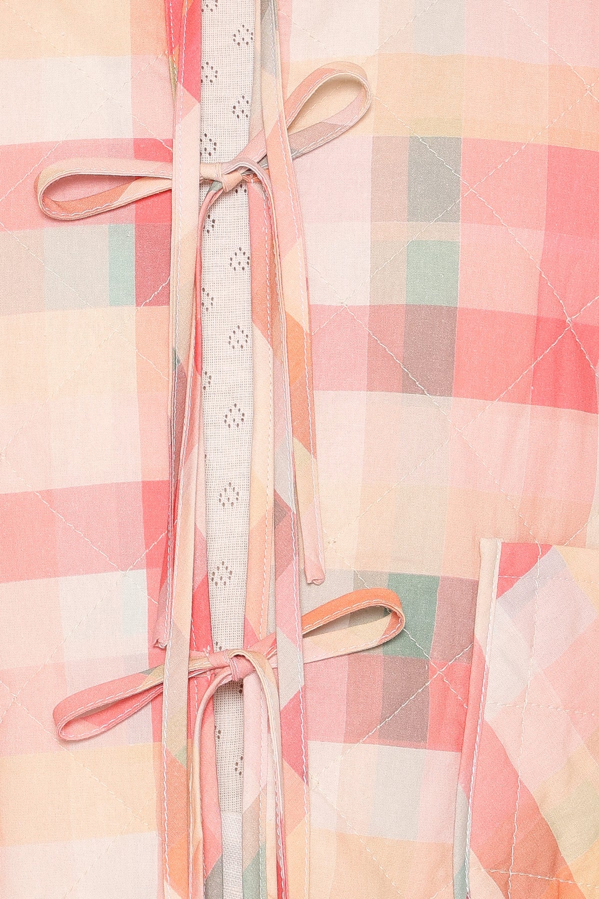 Percy Reversible Quilted Jacket in Blue Garden Stripe – view 9 of 10