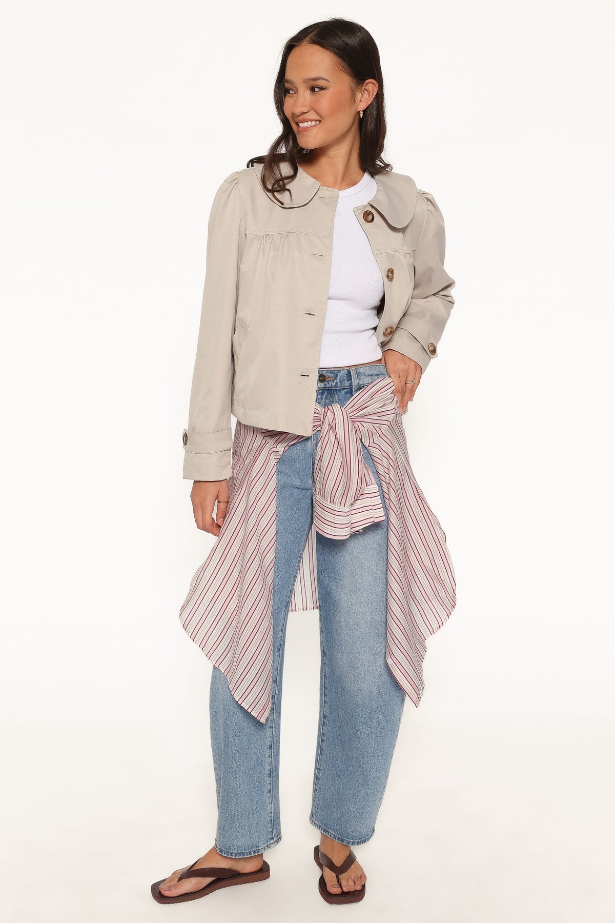 Tallara Trench Jacket in Beige – view 5 of 7