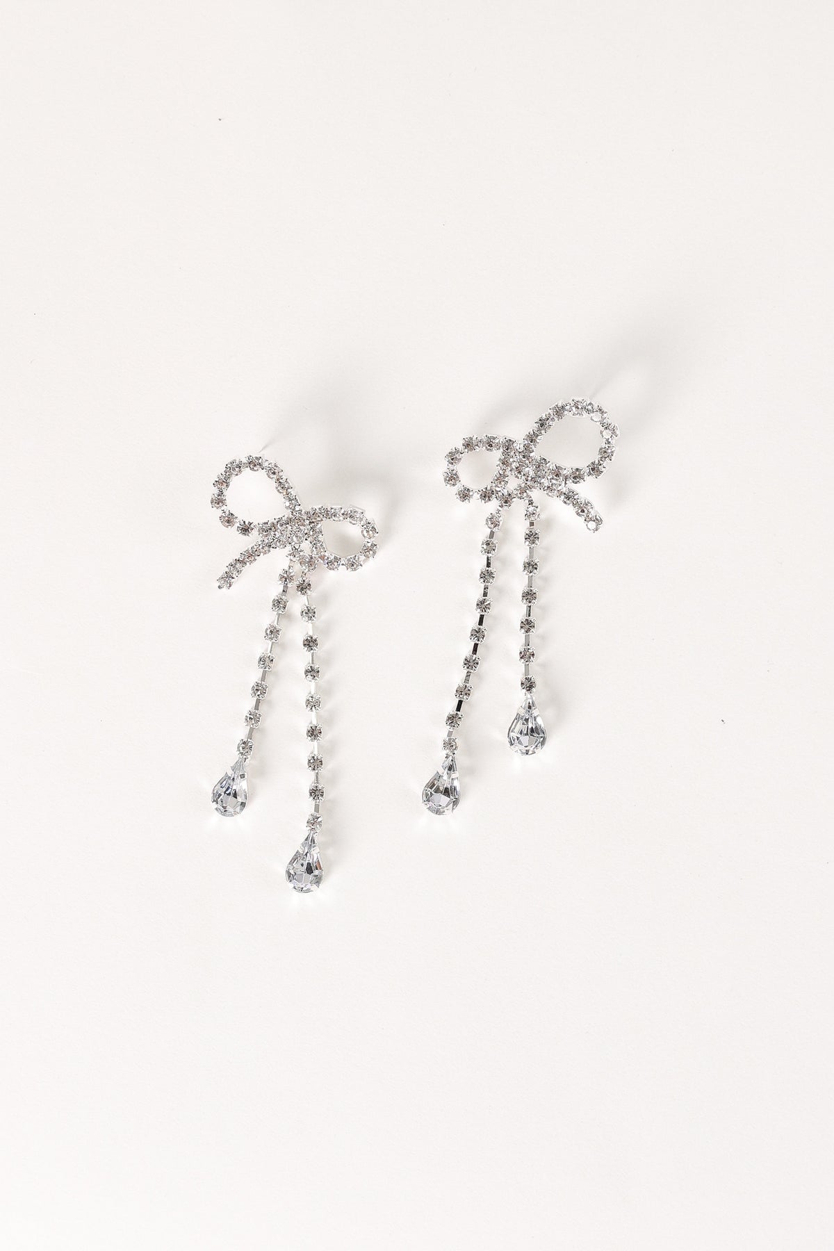 Ainsley Bow Earrings in Silver – view 2 of 3