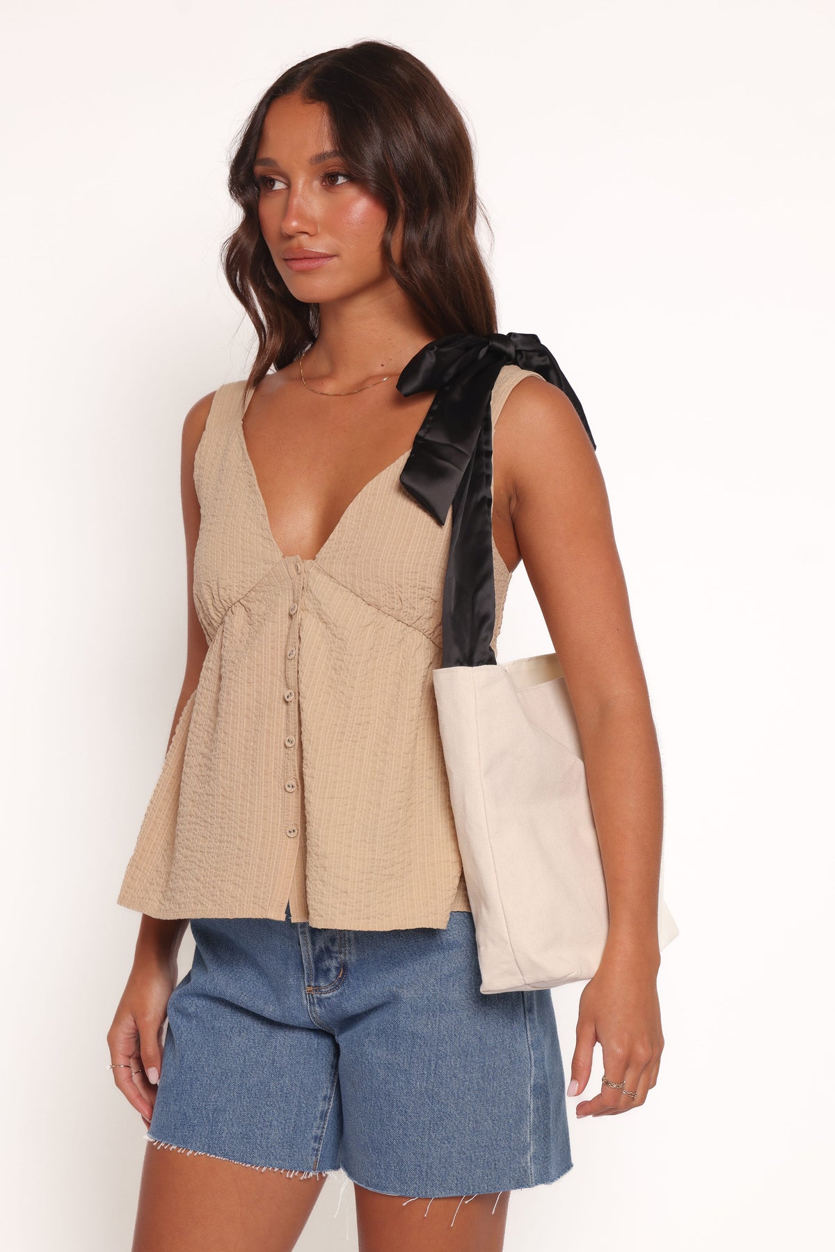 Amity Bow Bag in White – view 2 of 2