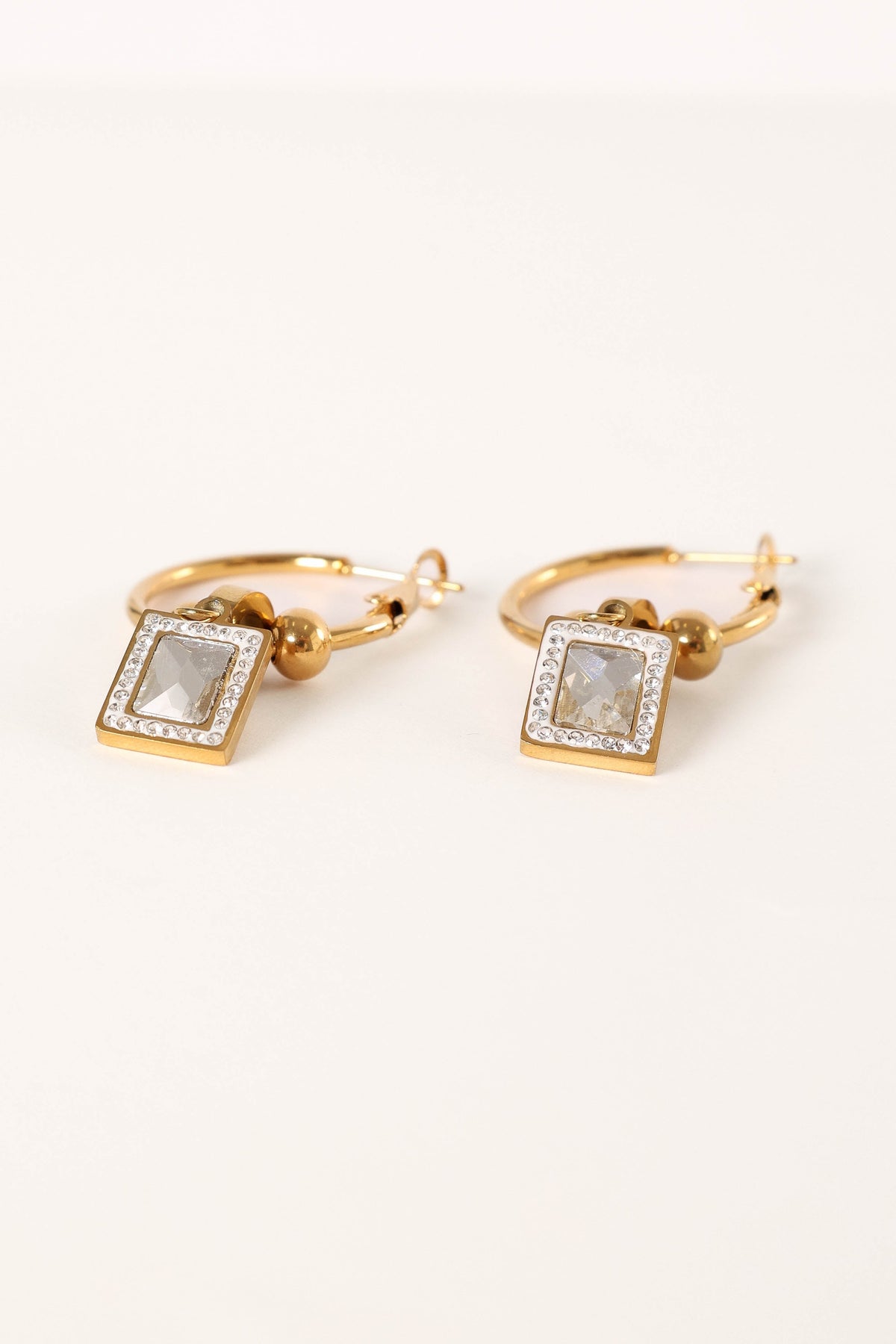 Audrey Charm Hoop Earrings in Gold – view 5 of 5