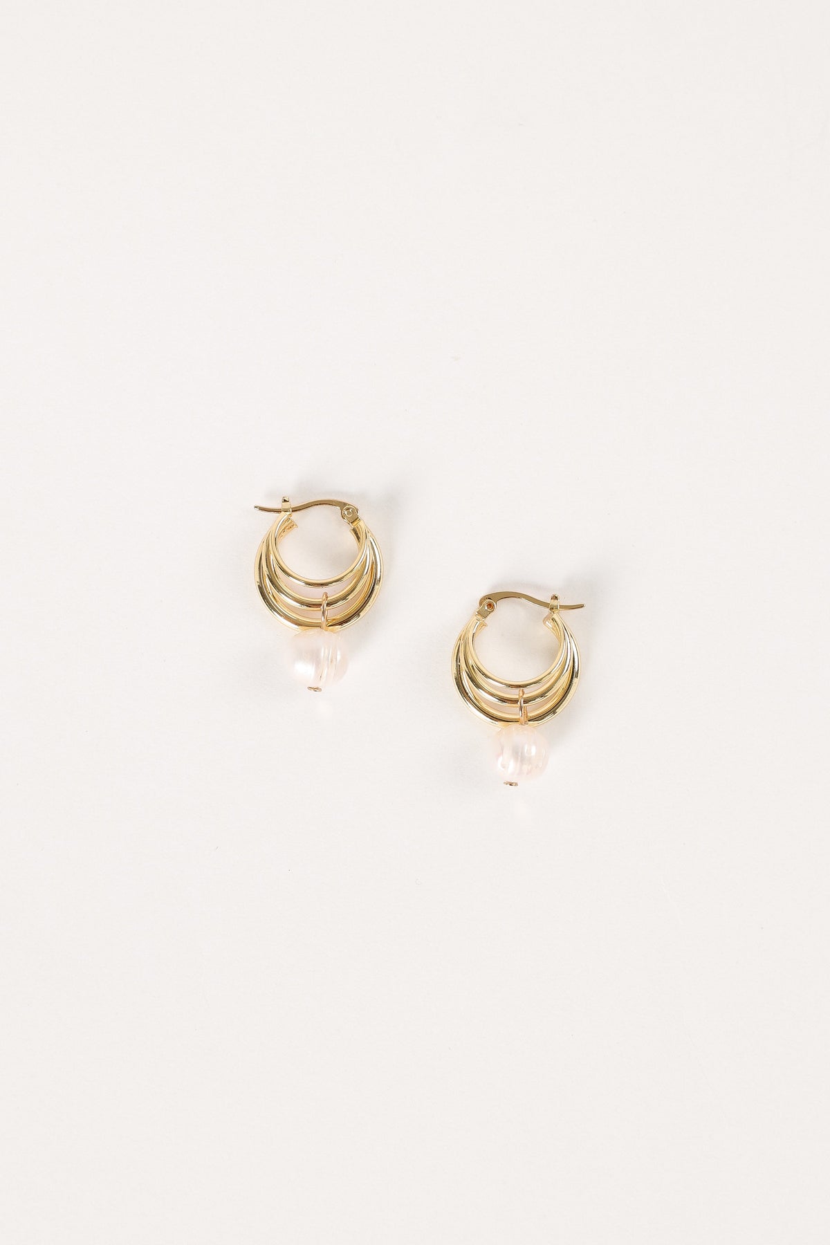 Bernyce Hoop Pear Earrings in Gold – view 5 of 5