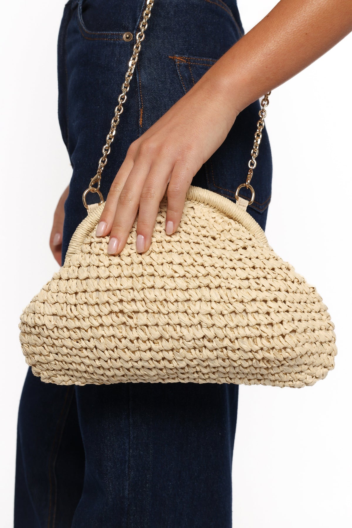 Bett Clutch Bag in Natural/Raffia – view 1 of 4