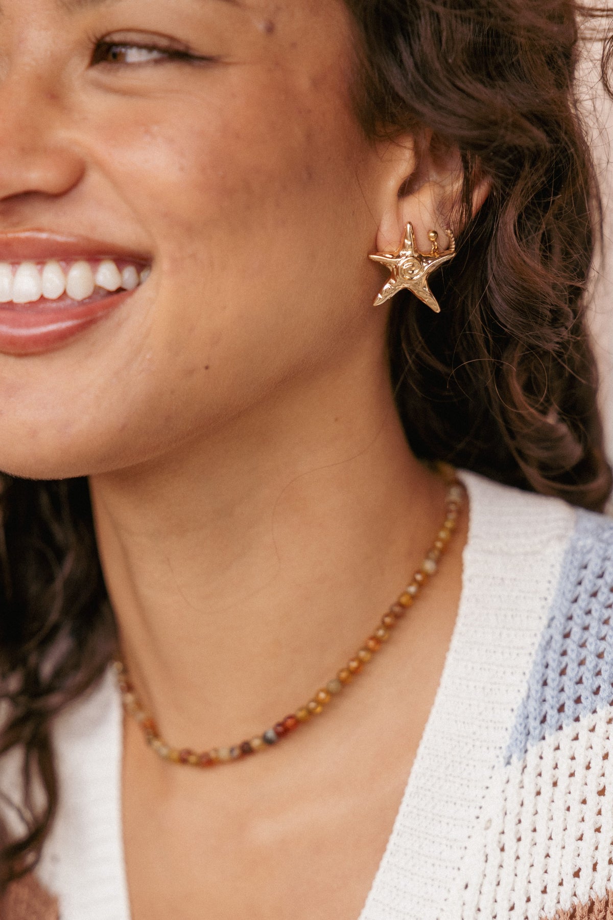 Bliss Starfish Earrings in Gold – view 2 of 5