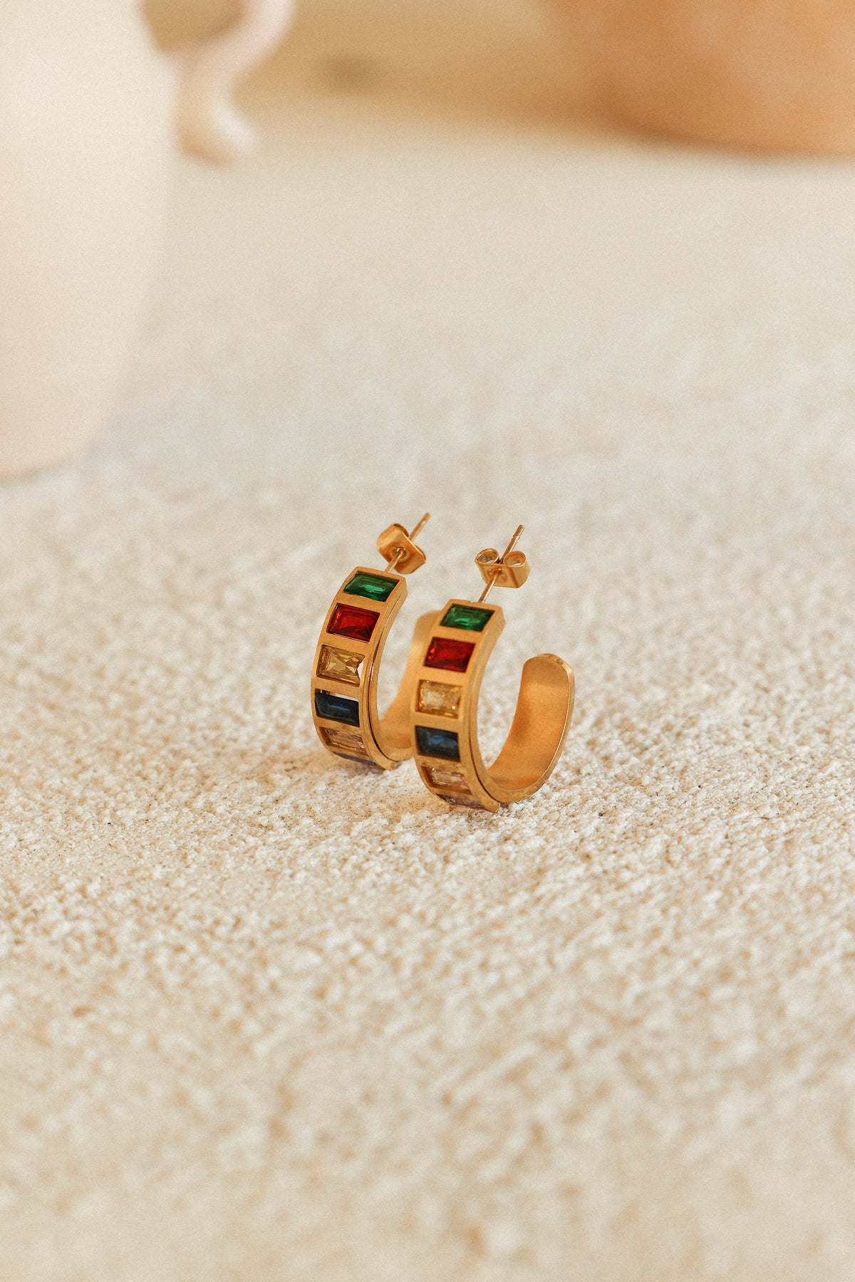Blythe Hoop Earrings in Gold Multi – view 3 of 4