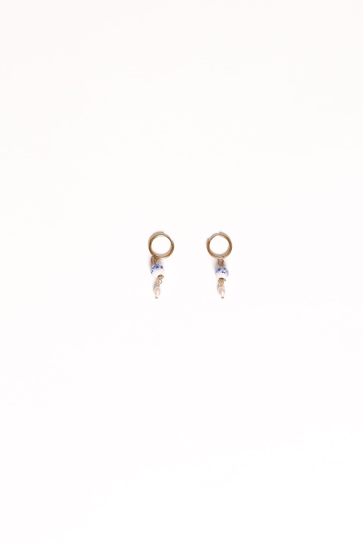Bree Earrings in Blue/Pearl – view 2 of 2