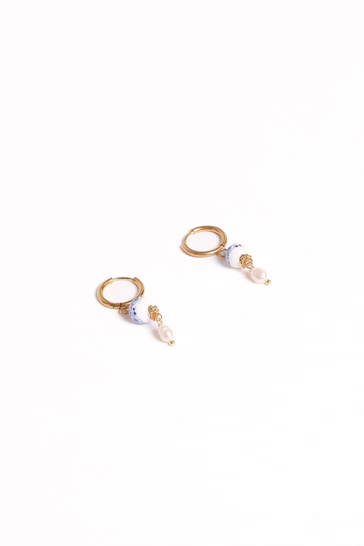 Bree Earrings in Blue/Pearl – view 1 of 2