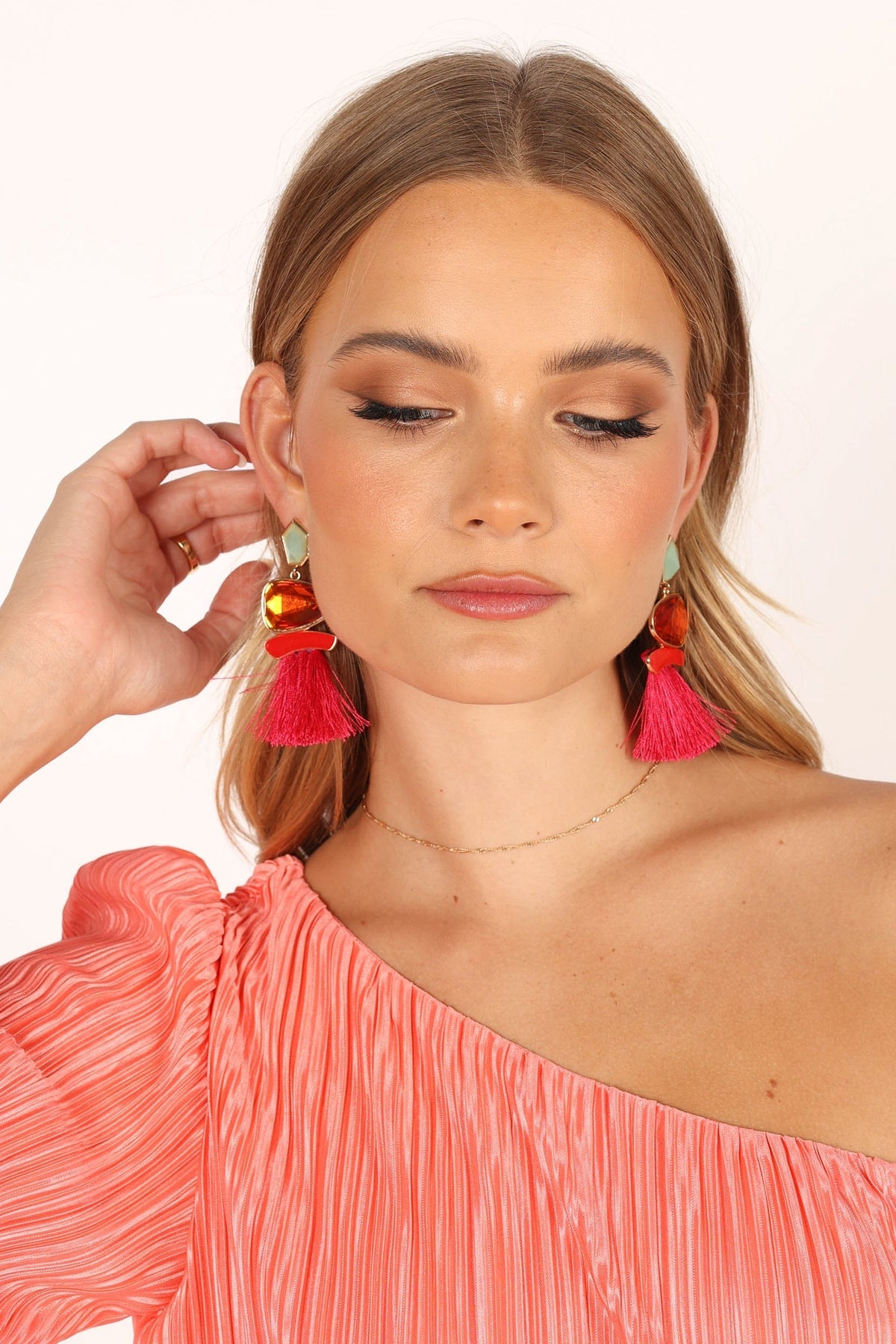 Cora Fringe Earrings in Multi – view 4 of 5