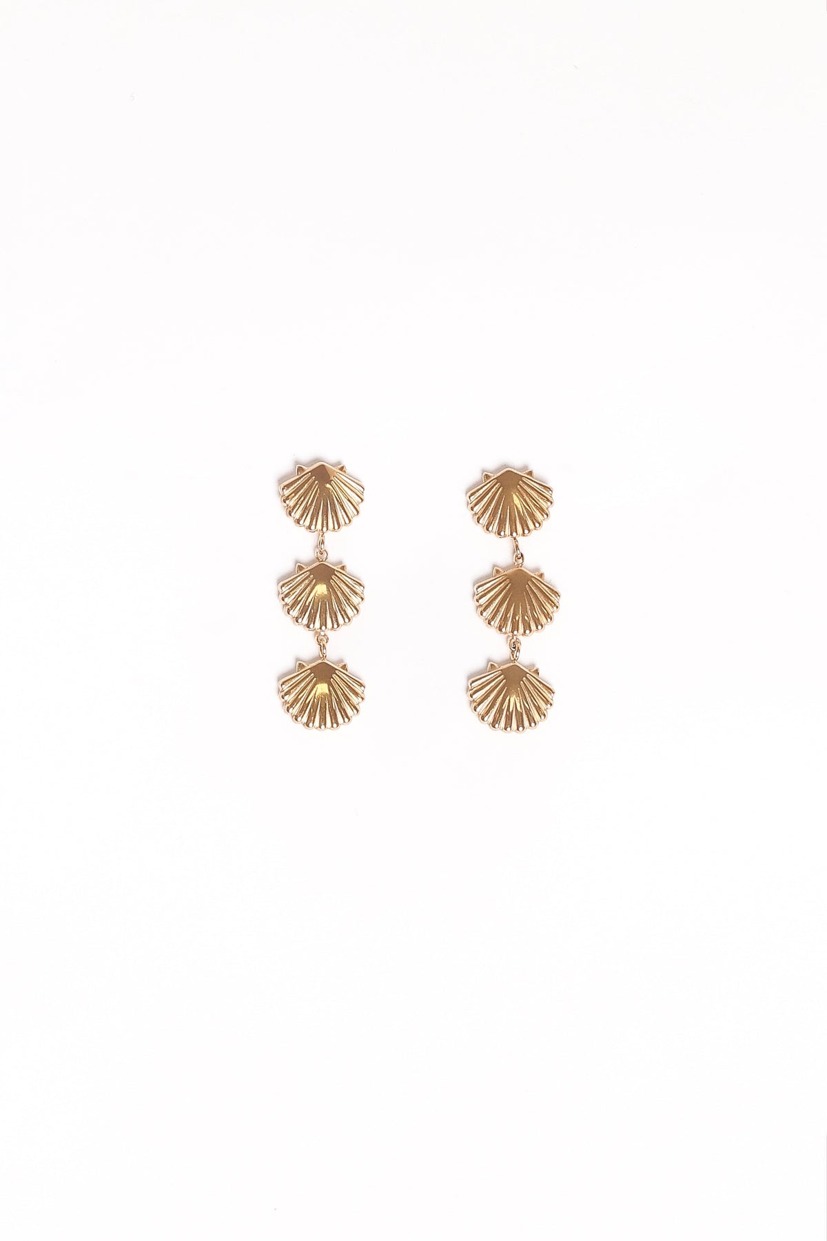 Coral Earrings in Gold – view 2 of 3