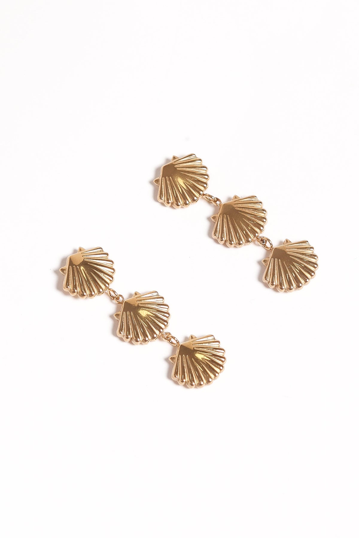 Coral Earrings in Gold – view 3 of 3