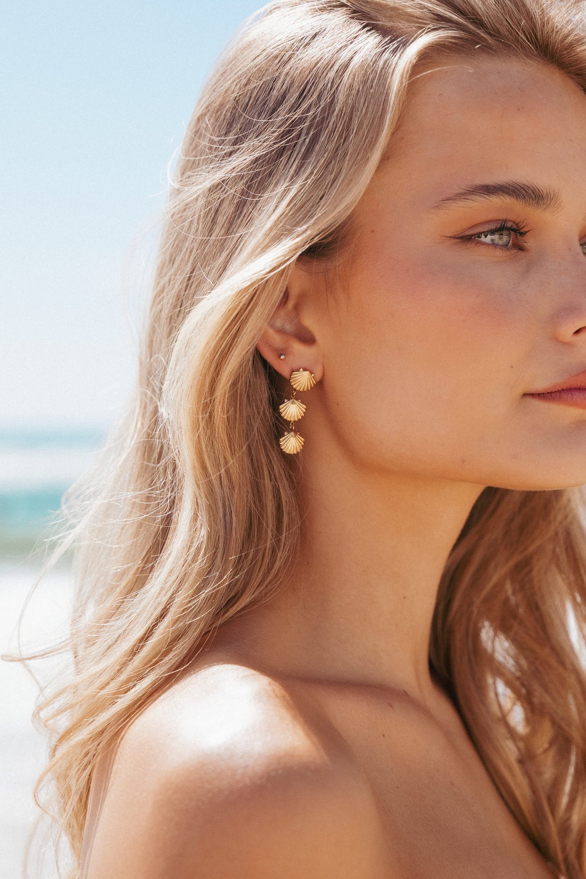 Coral Earrings in Gold – view 1 of 3