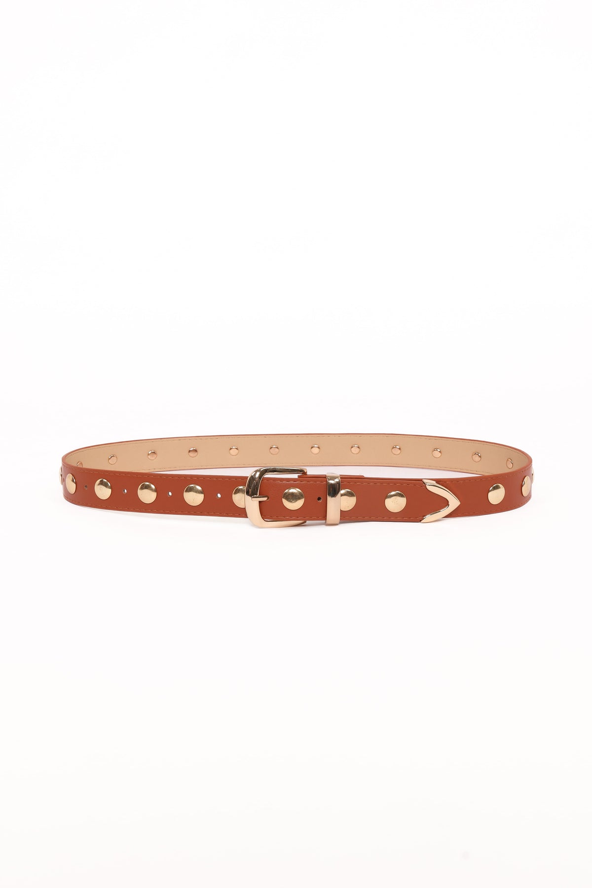 Dallas Studded Belt in Tan – view 1 of 3