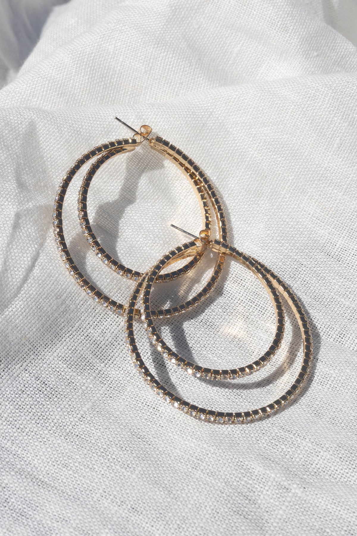 Dancer Double Hoop Earrings in Gold – view 4 of 4