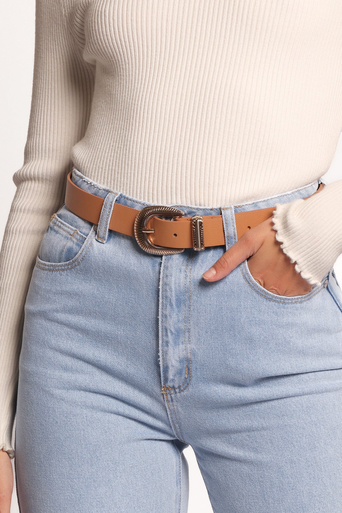 Dylan Belt in Camel – view 1 of 3
