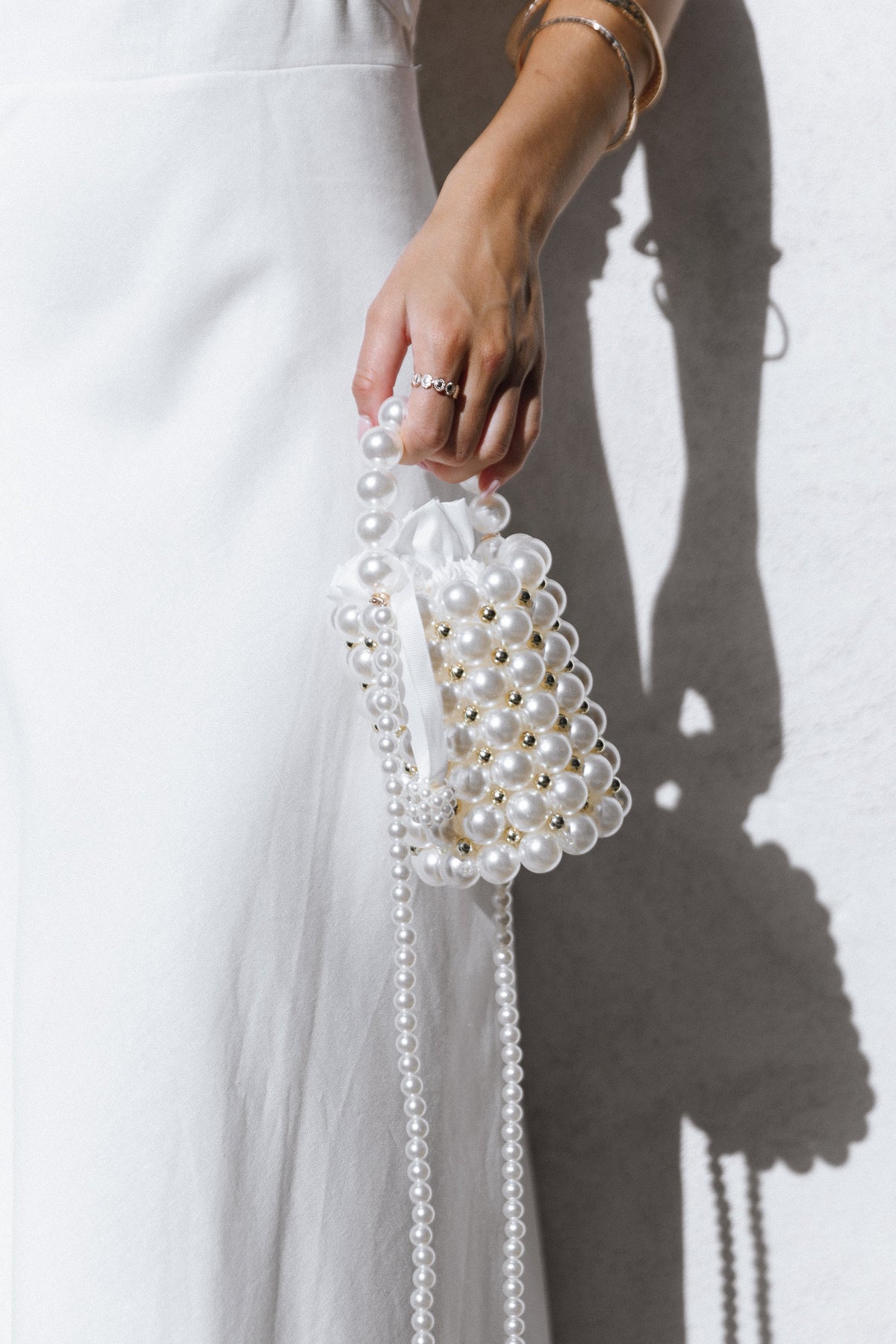 Eleanor Beaded Bag in Pearl – view 6 of 7