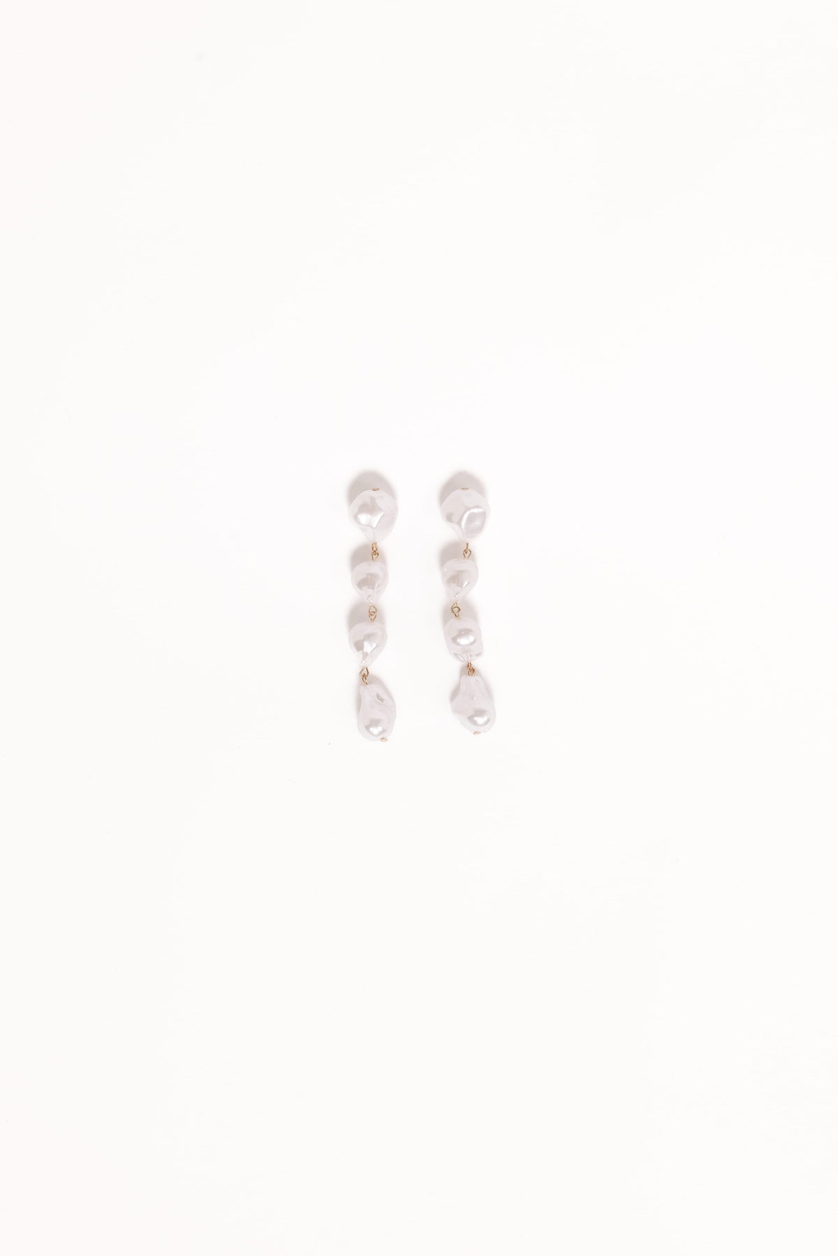 Elyse Drop Earrings in Pearl – view 2 of 4