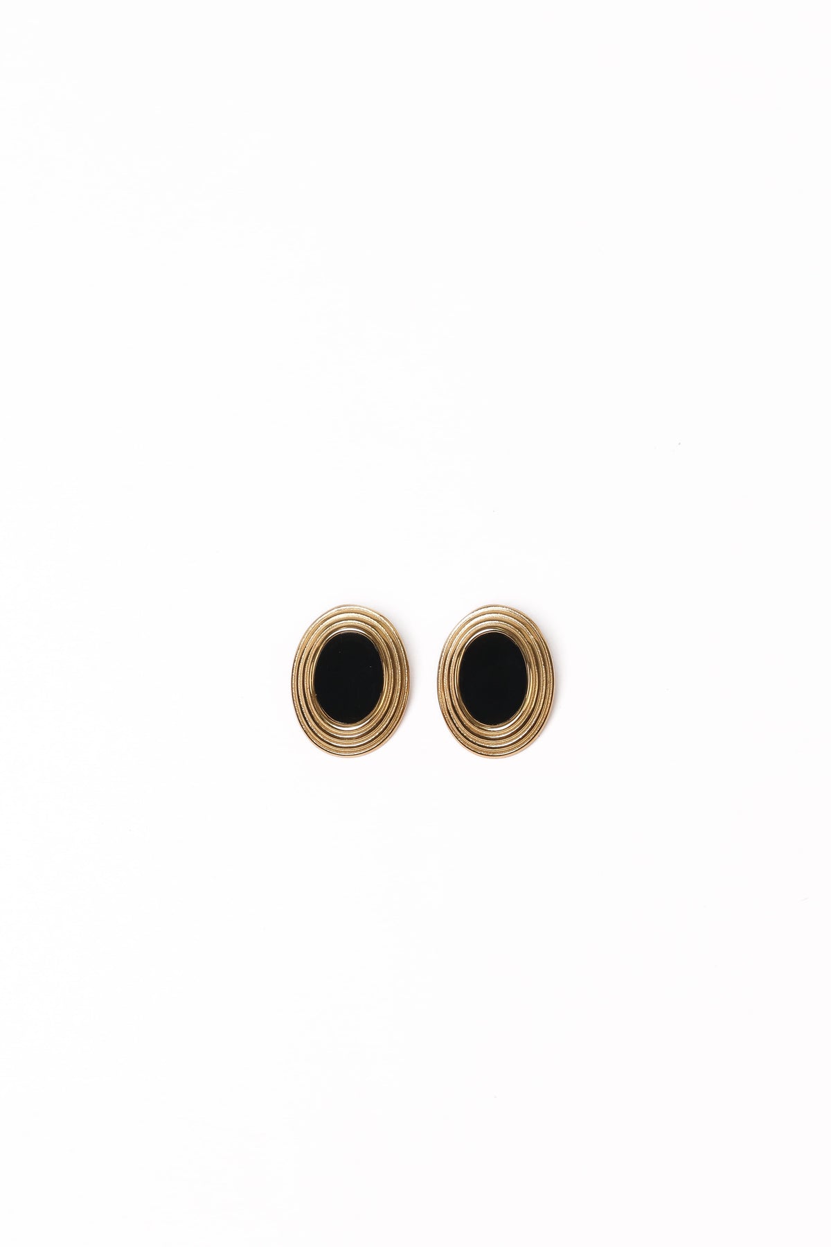 Francine Earrings in Black/Gold – view 2 of 5