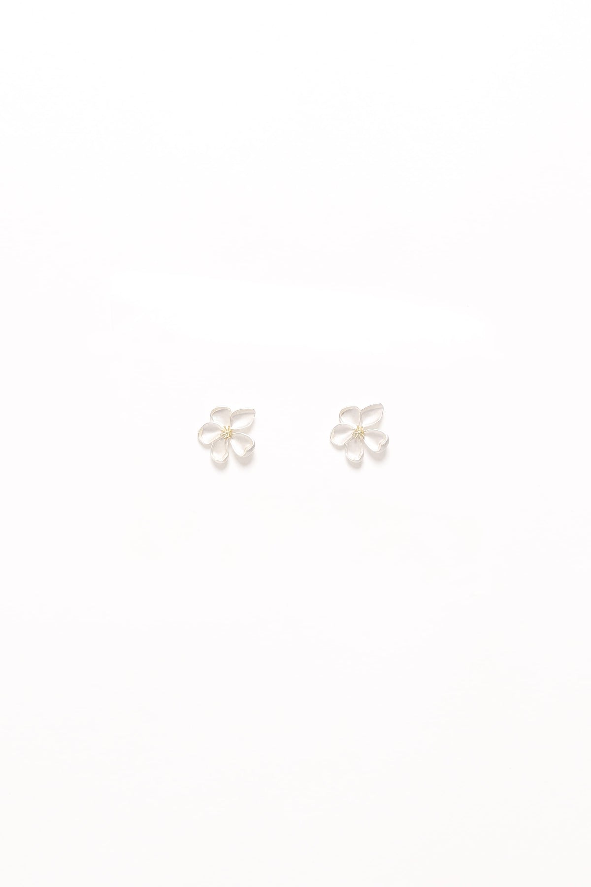 Gisella Flower Earrings in White – view 2 of 2