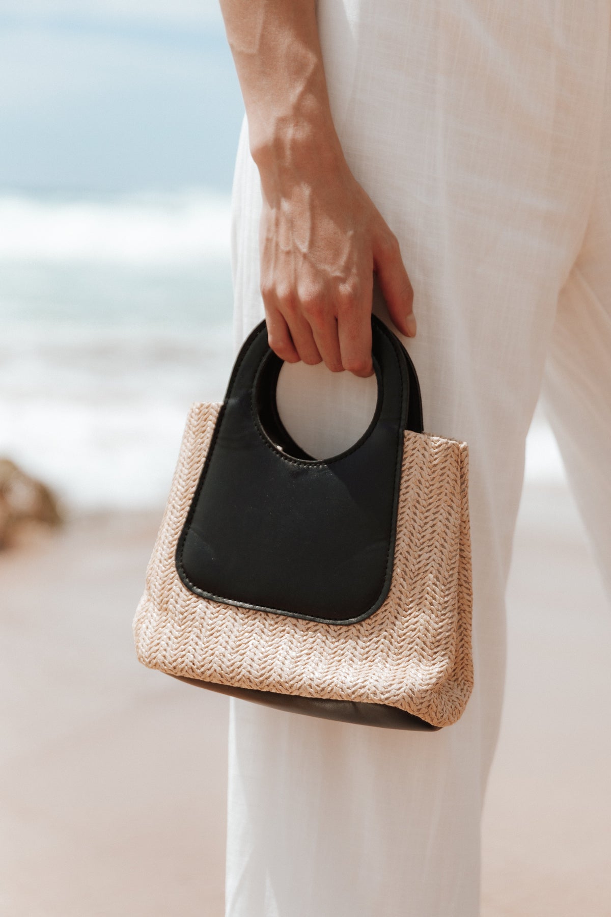 Hannah Bag in Natural/Black – view 1 of 6