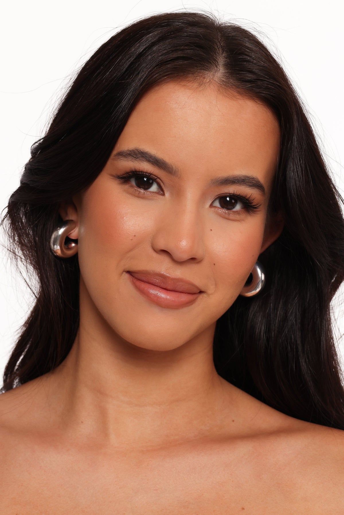 Katie Hoop Earrings in Silver – view 1 of 2