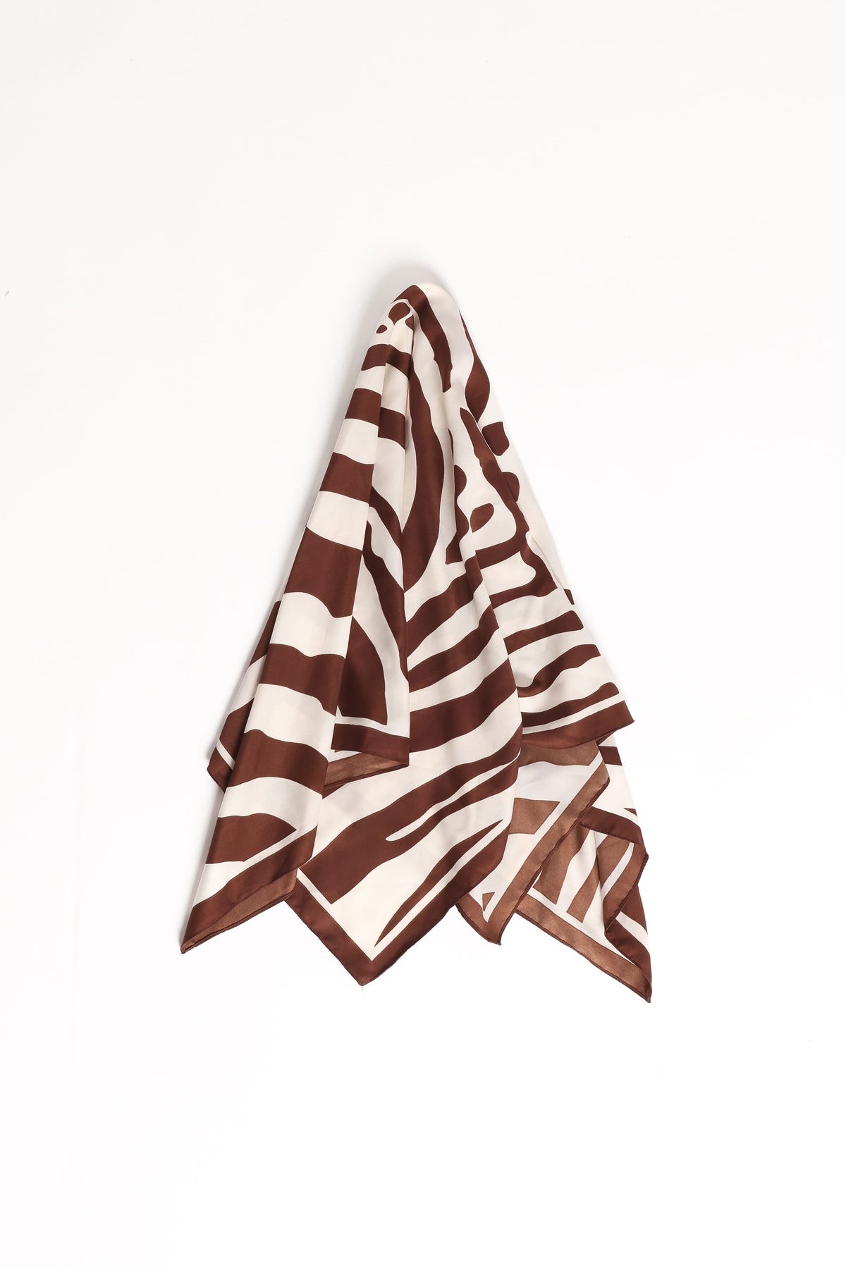 Lara Hair Scarf in Chocolate/White – view 2 of 4
