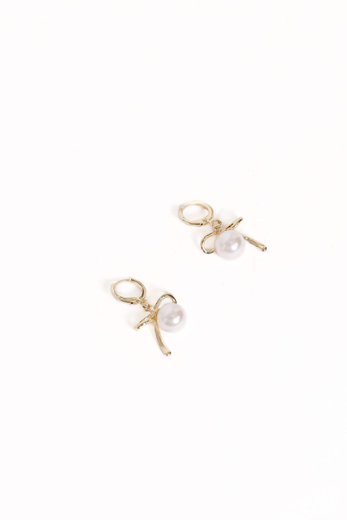 Louisa Bow Earrings in Gold/Pearl – view 1 of 2