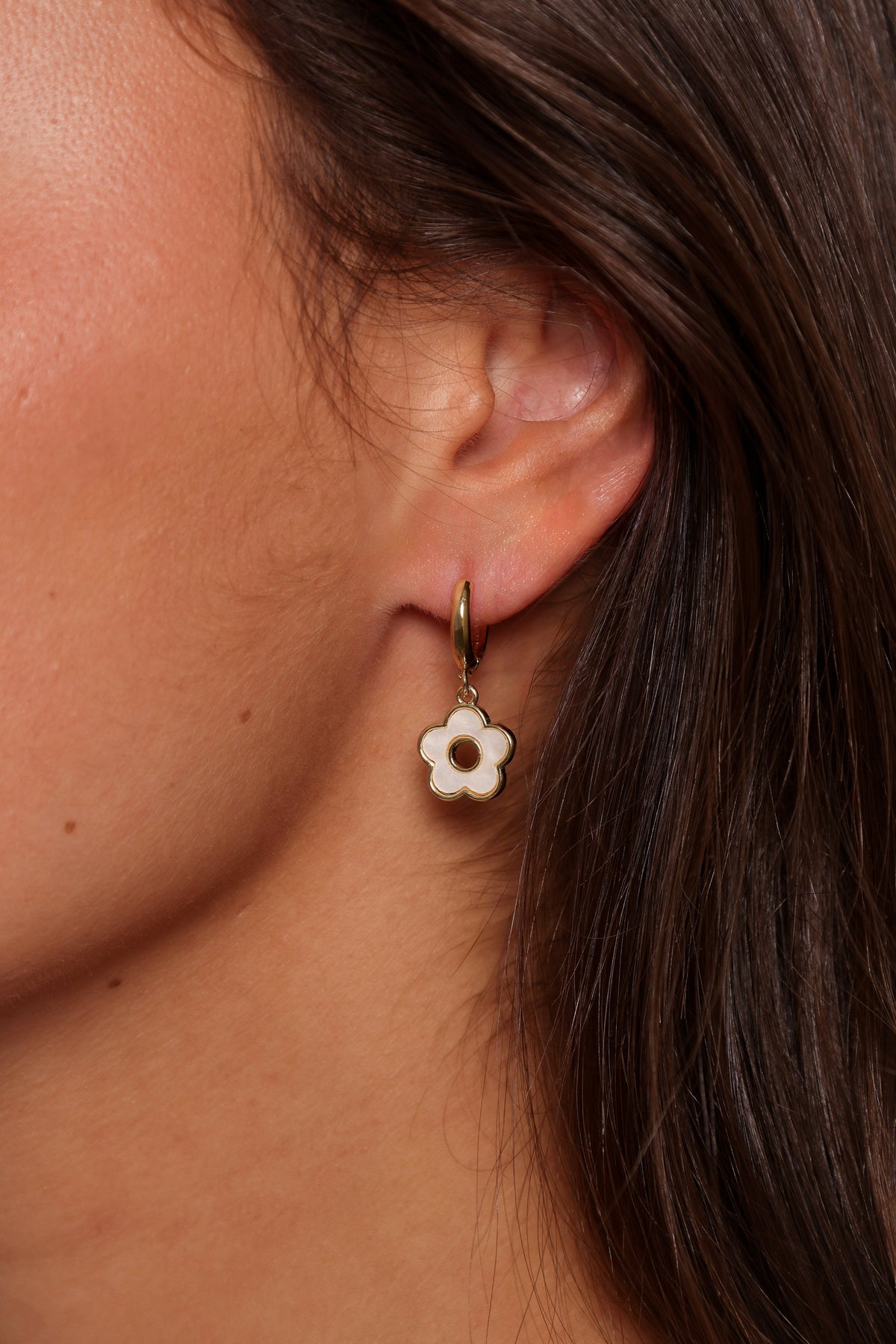 Marcella Flower Earrings in Gold – view 1 of 3