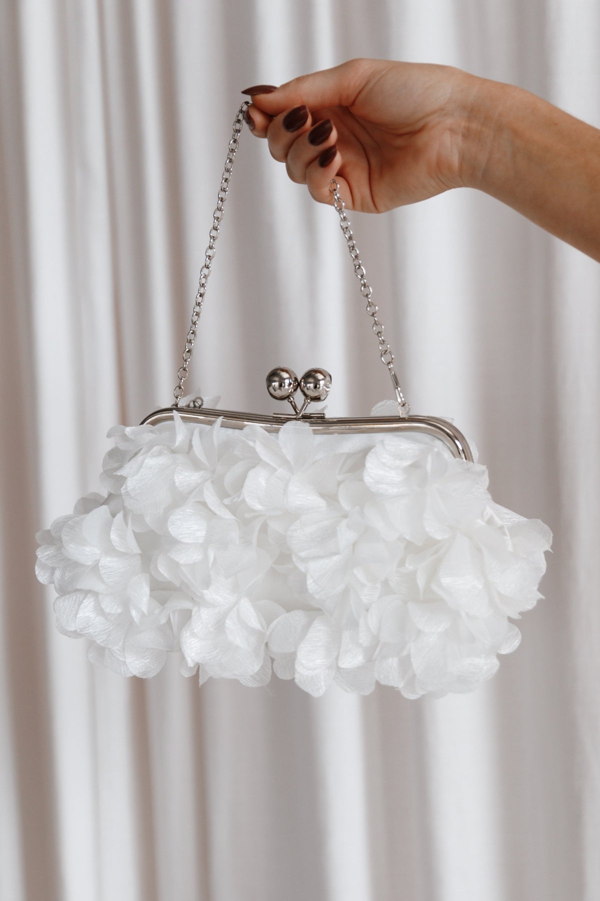 Mon Amour Floral Clutch in White – view 2 of 5
