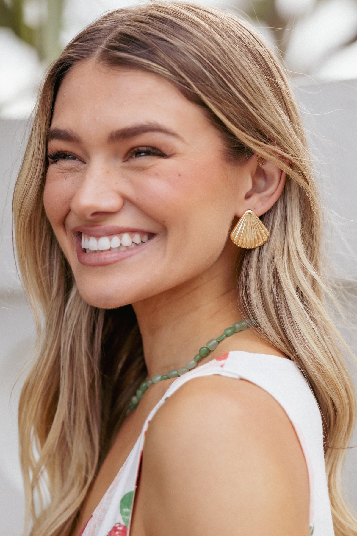 Shell Shaped Earrings in Gold – view 4 of 4