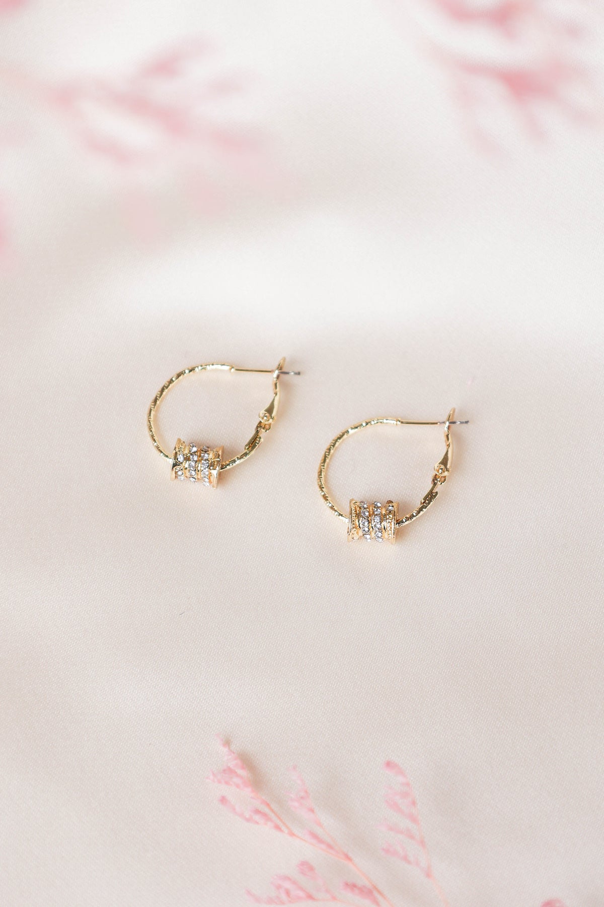 Sydney Delicate Hoop Earrings in Gold – view 3 of 4