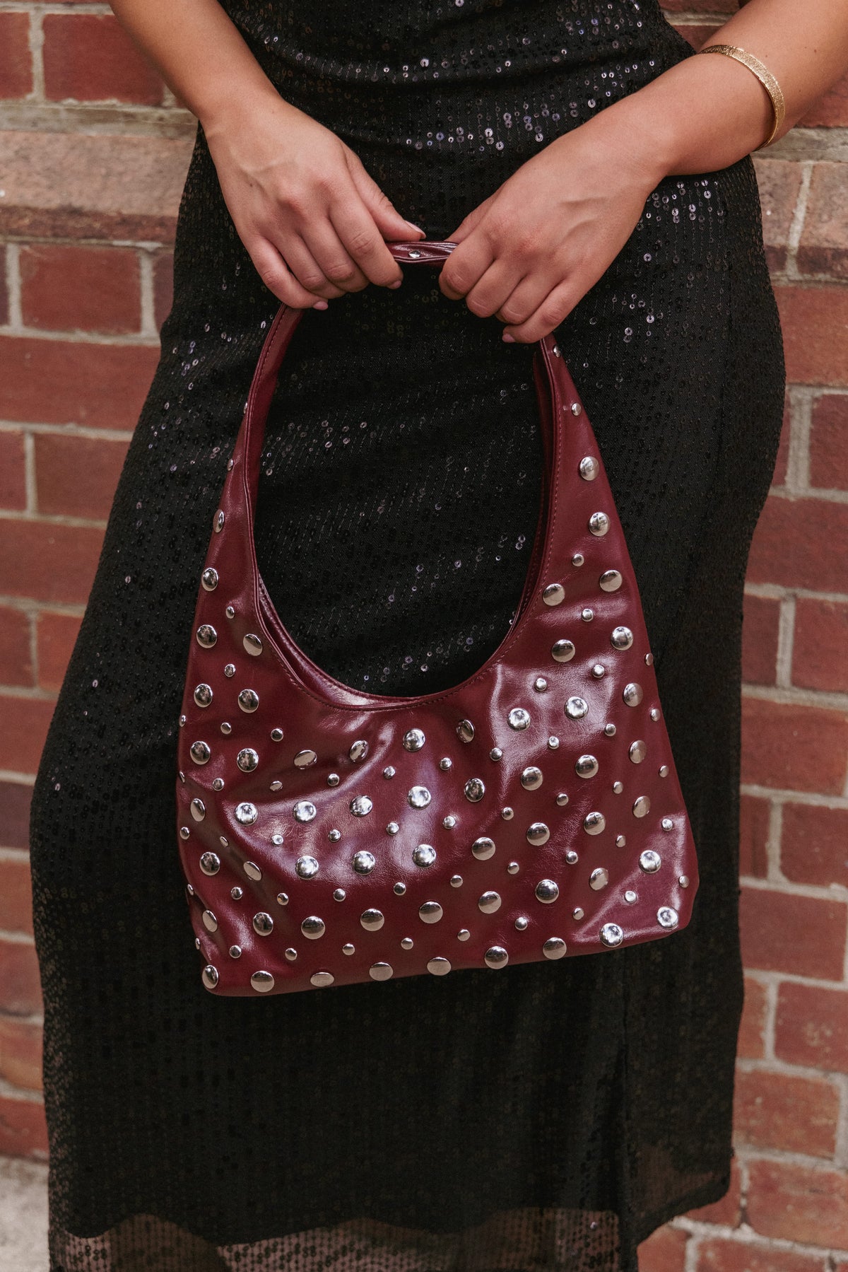 Valerie Studded Bag in Red – view 4 of 4