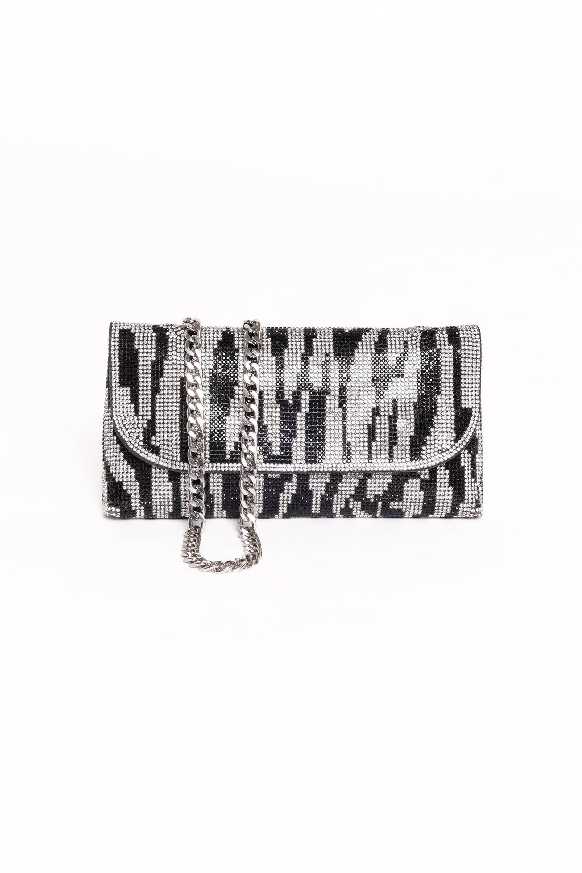 Zara Embellished Bag in Zebra – view 3 of 4