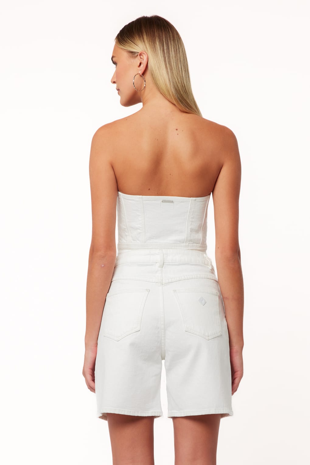 Abrand Carrie Shorts in White Light – view 3 of 5