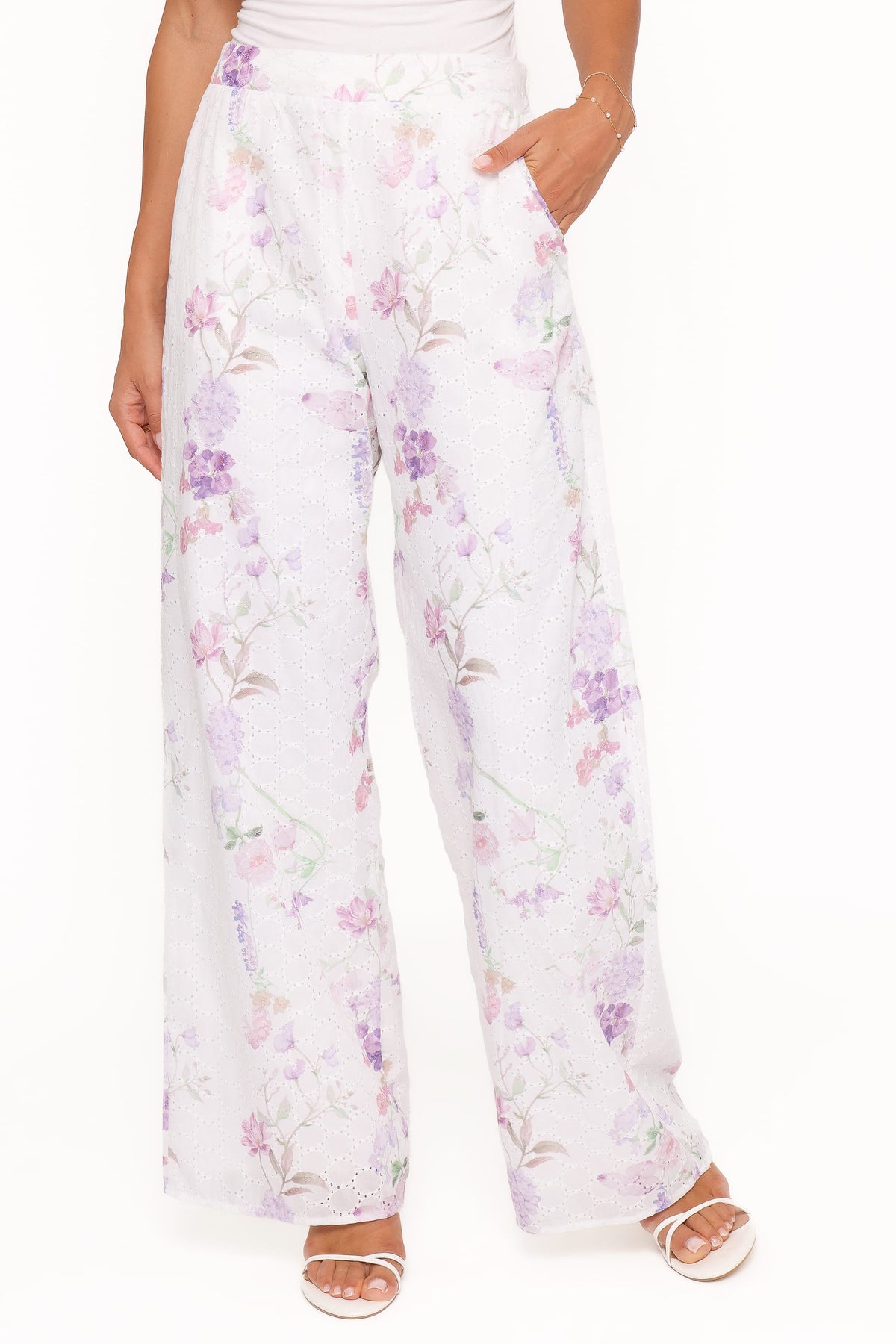 Adams Fitted Pant in Purple Floral – view 3 of 7