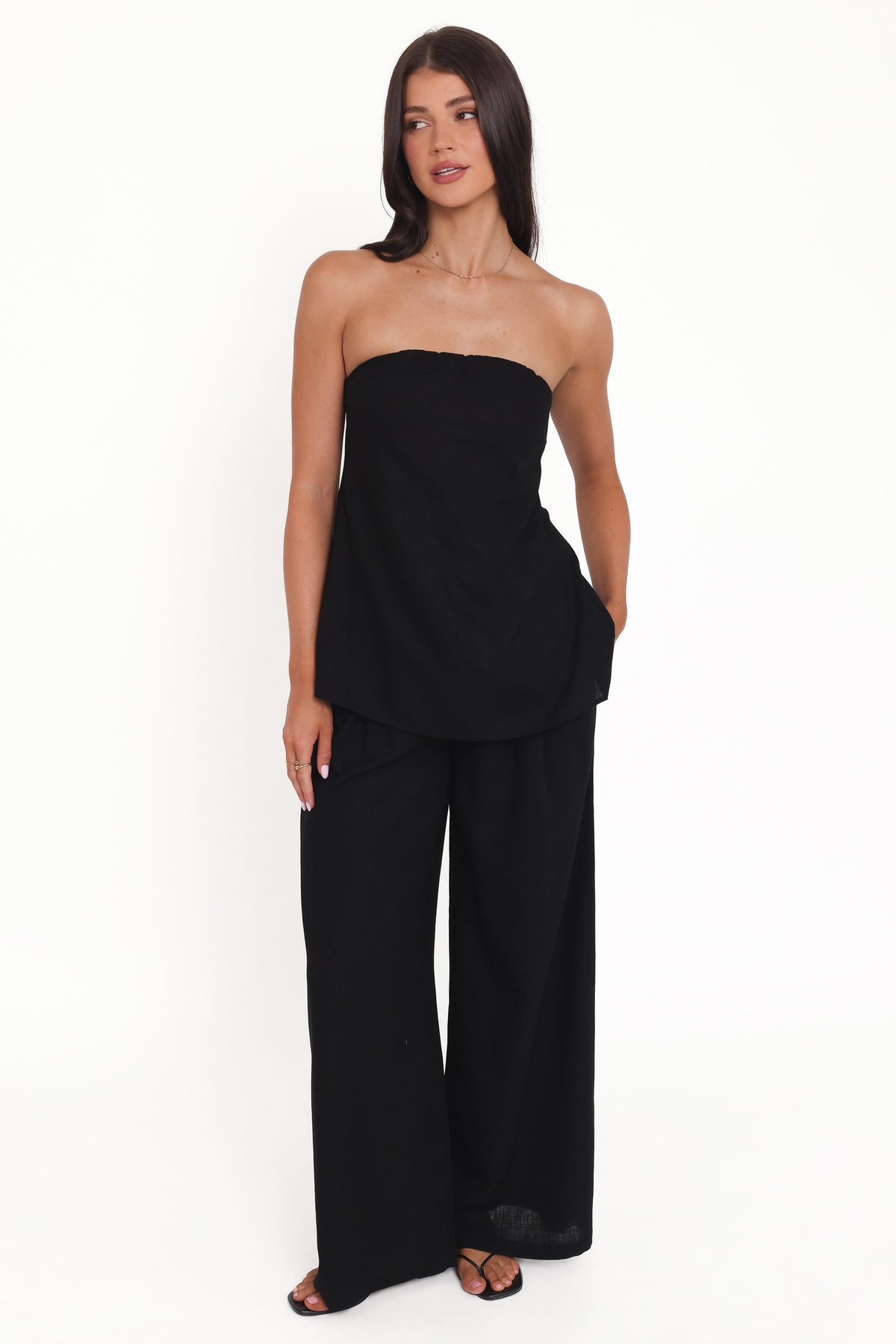 Arles Wide Leg Pants in Black – view 1 of 5